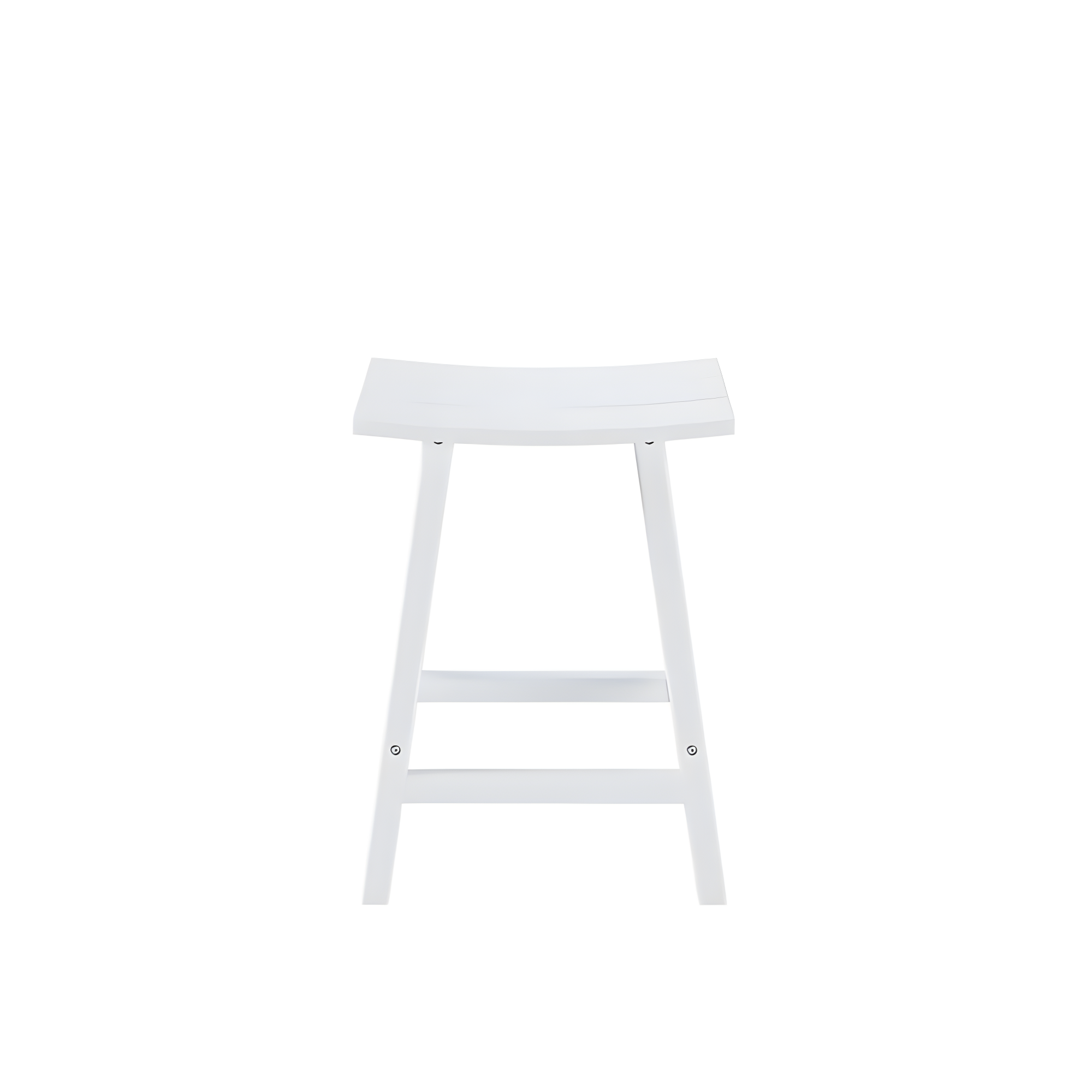Polytrends Laguna Hdpe All Weather Outdoor Patio 24" Saddle Seat Counter Stool (Set Of 2) White