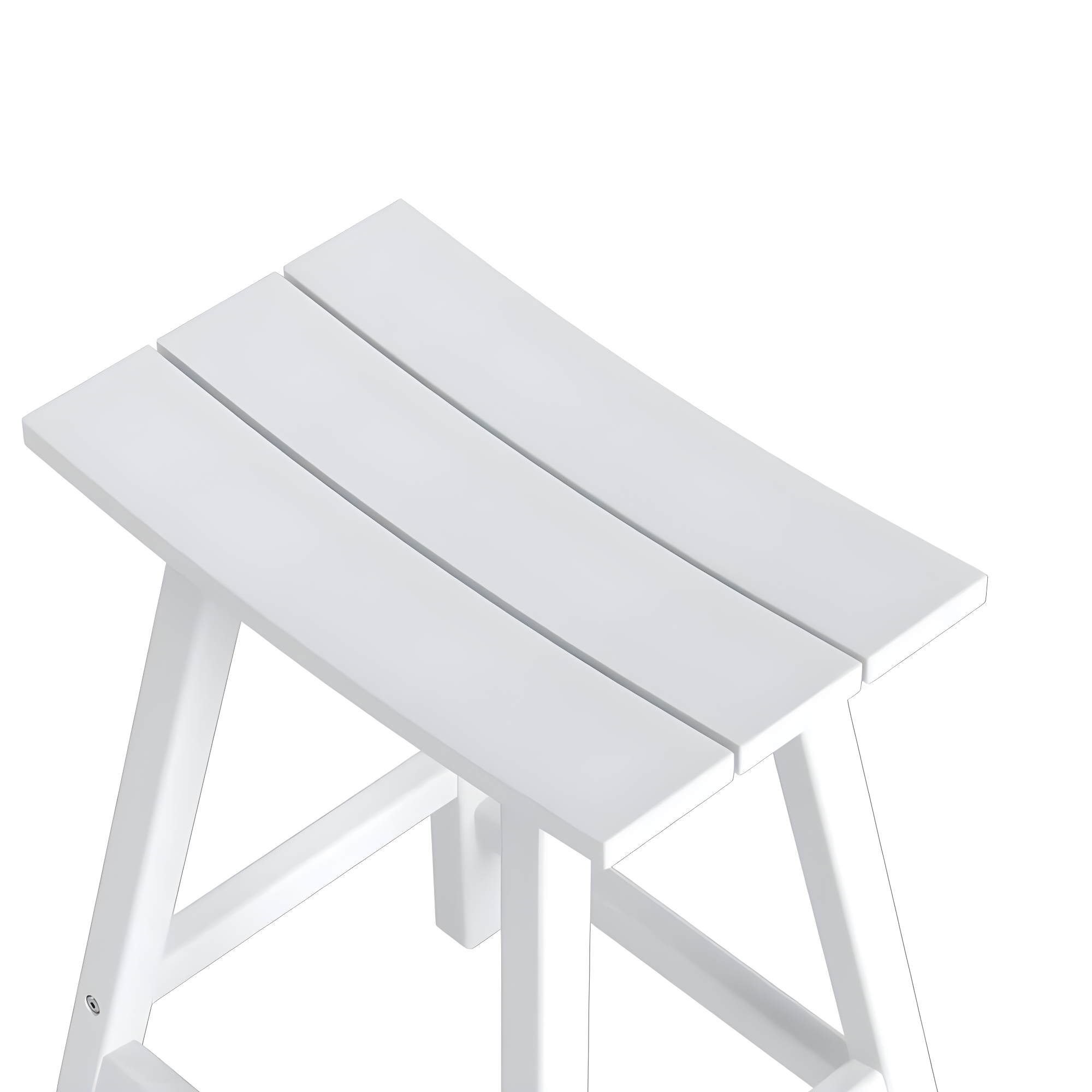 Polytrends Laguna Hdpe All Weather Outdoor Patio 24" Saddle Seat Counter Stool (Set Of 2) White