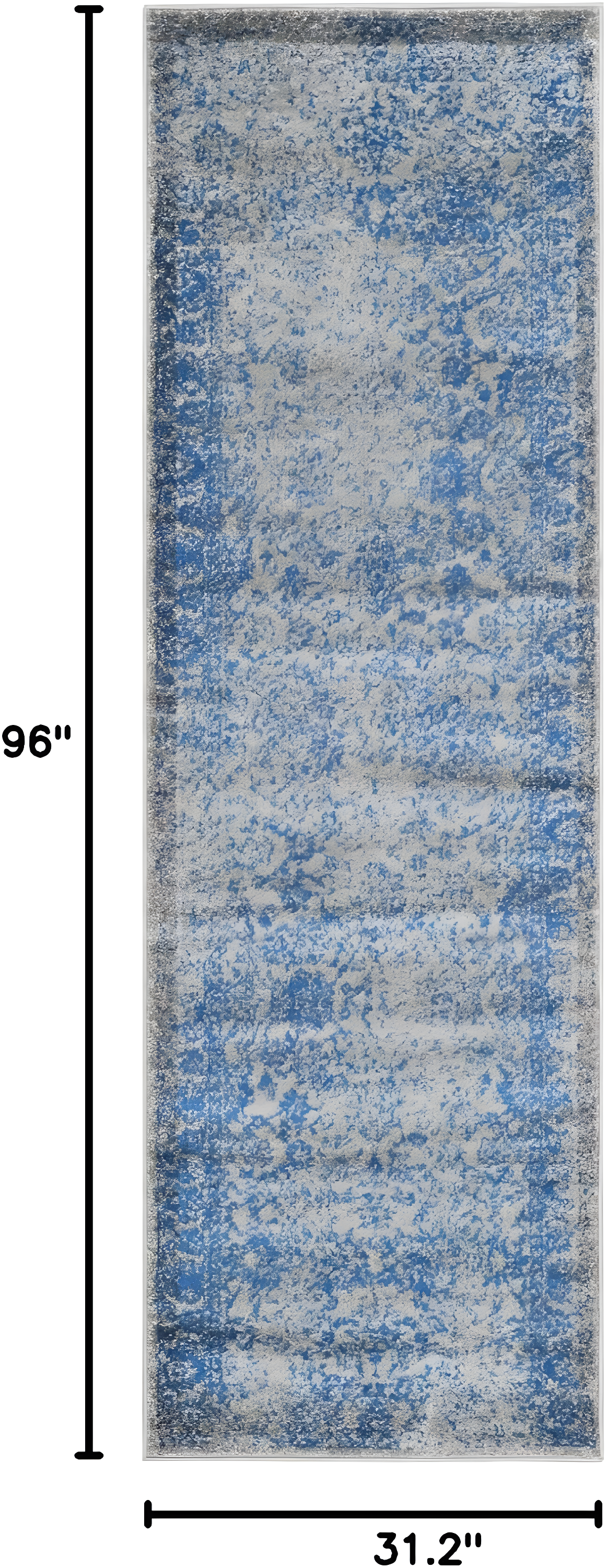 Adirondack ADR109 Machine Made Indoor Runner - Grey/Blue - 2'-6"x8' - Safavieh