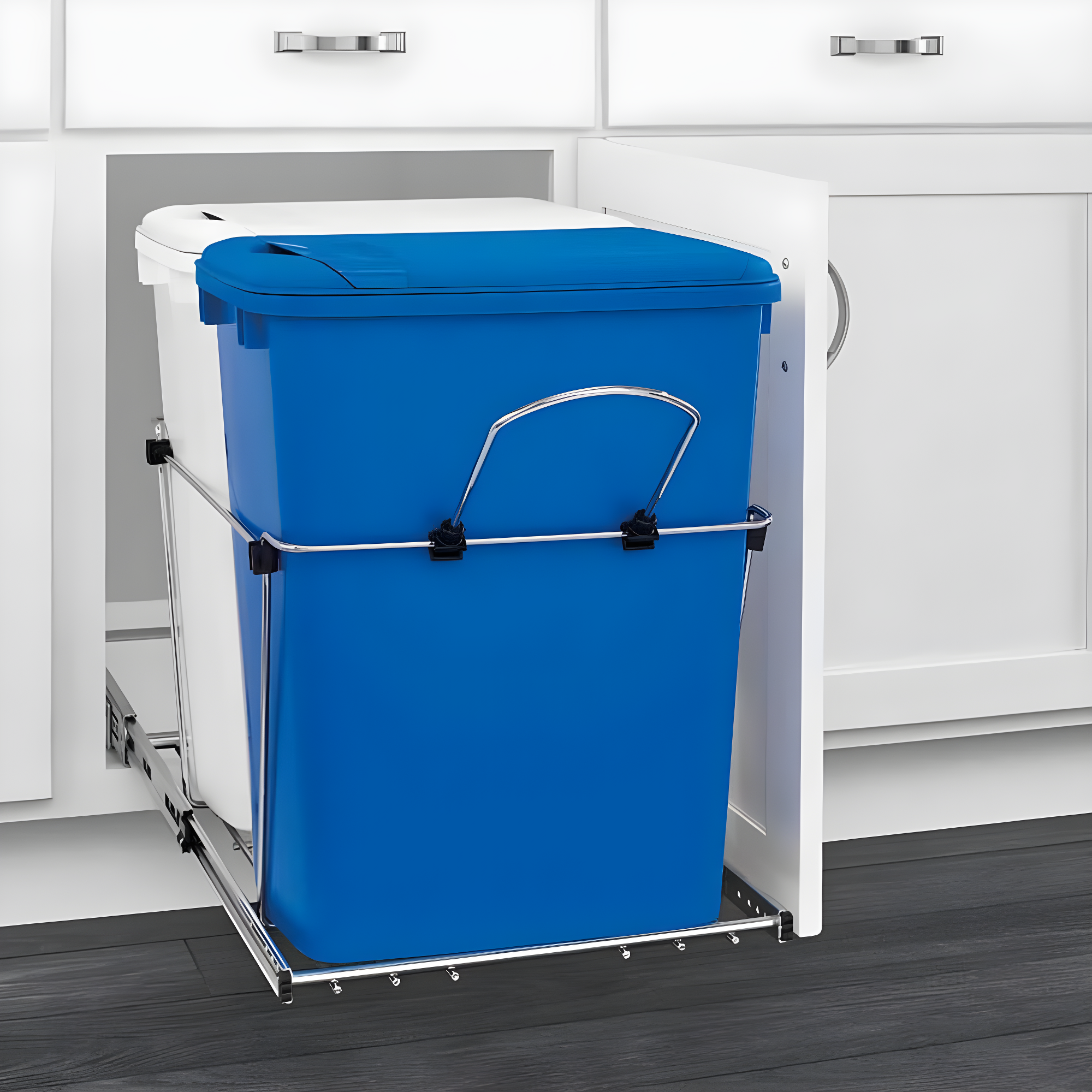 Double Sliding Pull-Out Waste Bin Containers