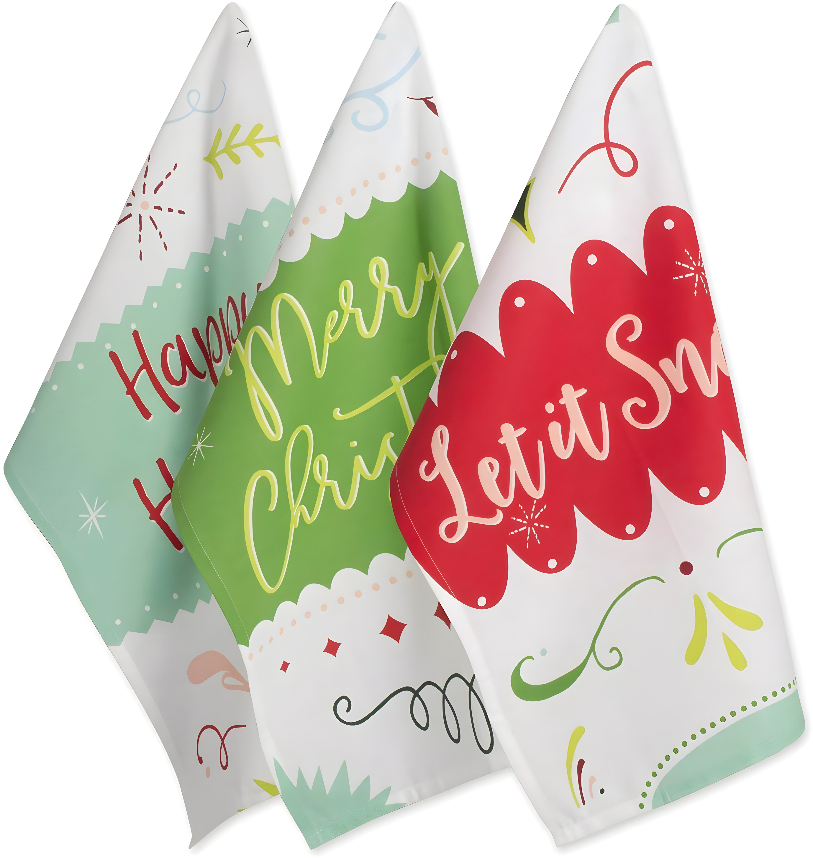 Assorted Winter Wishes Holiday Printed Dishtowel (Set of 3)