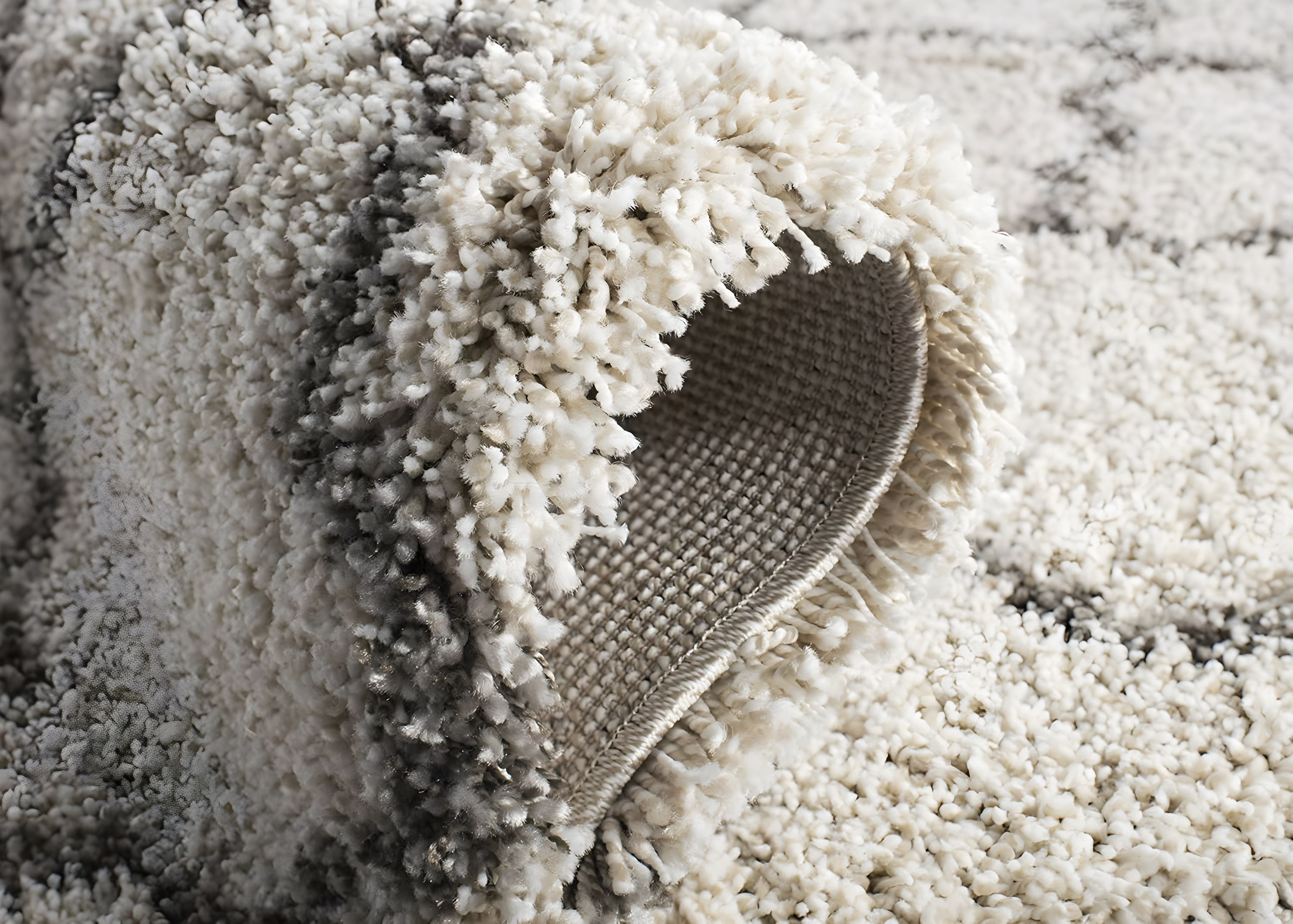 Hudson Shag SGH282 Power Loomed Indoor Area Rug - Ivory/Grey - 8'x10' - Safavieh