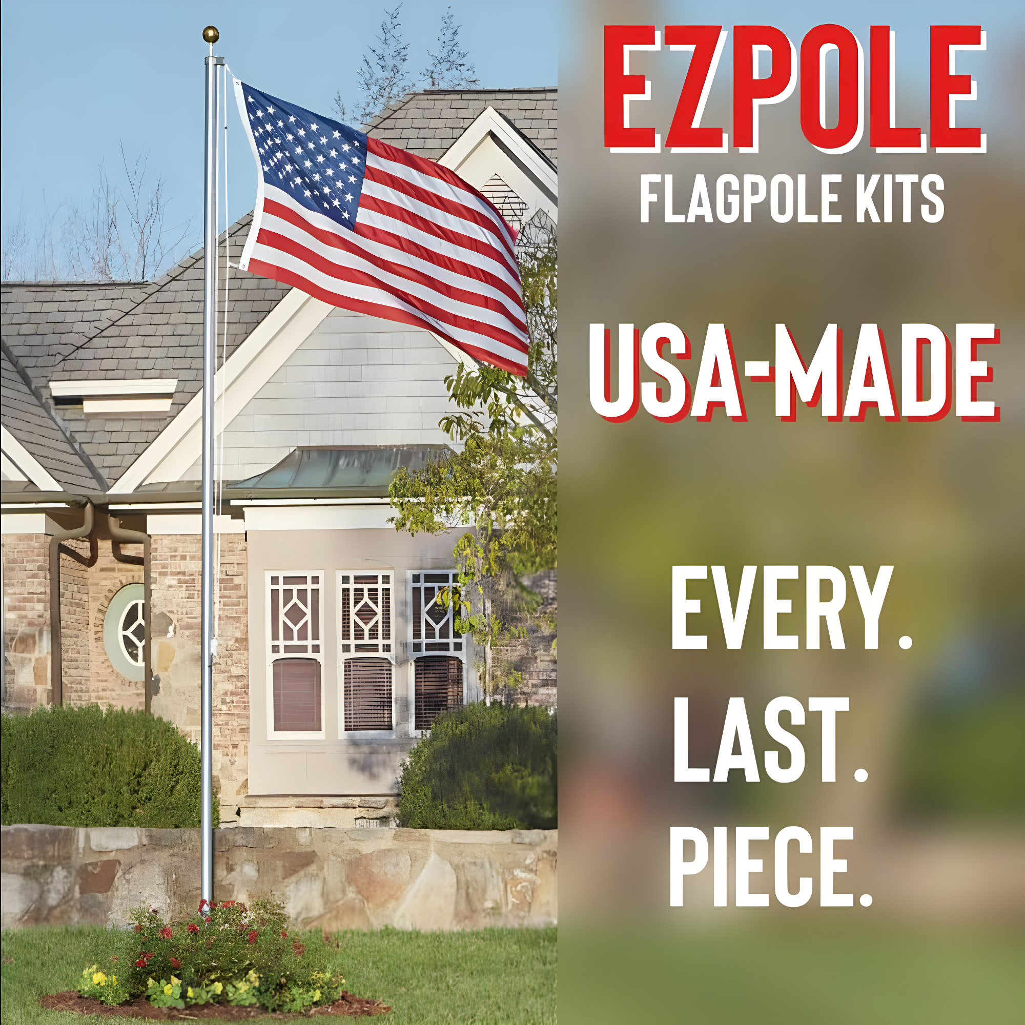 EZ-Pole EZC21 21 ft. Classic Sectional Flagpole Kit with Rope