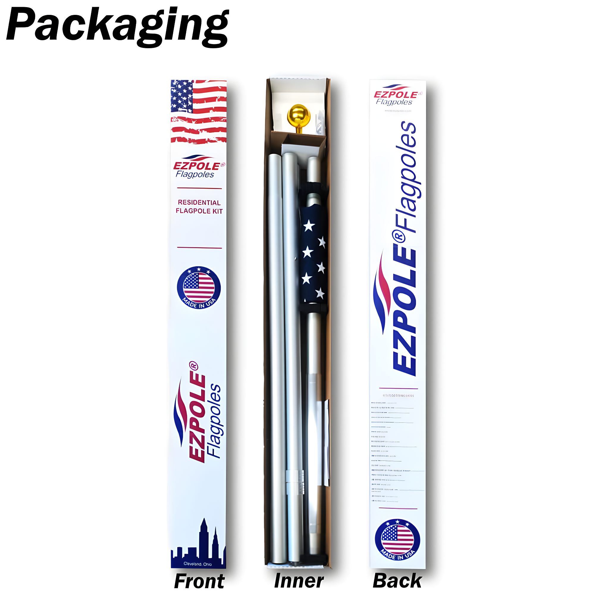 EZ-Pole EZC21 21 ft. Classic Sectional Flagpole Kit with Rope