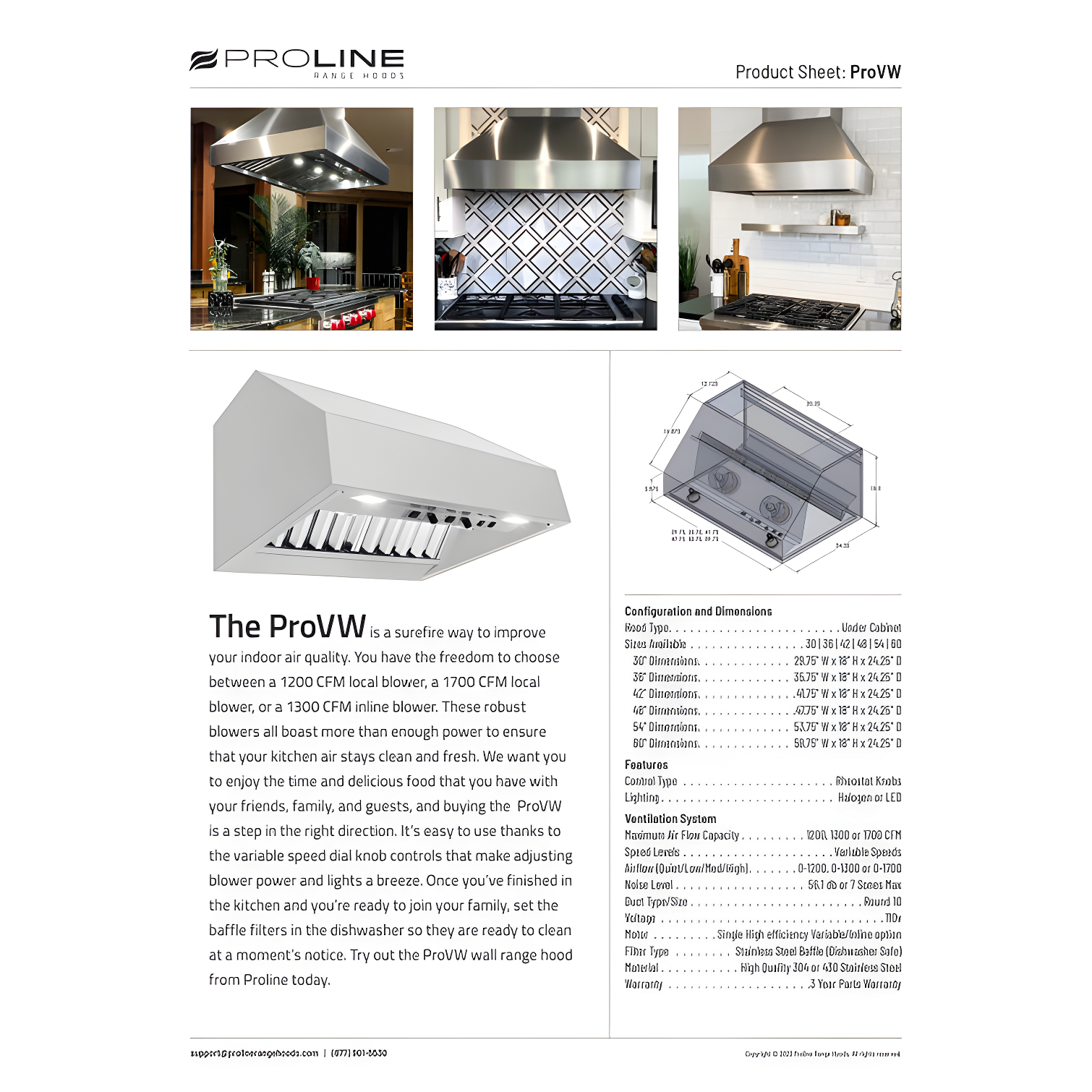 ProLine Range Hoods ProLine Range Hoods Range Hood Fan
