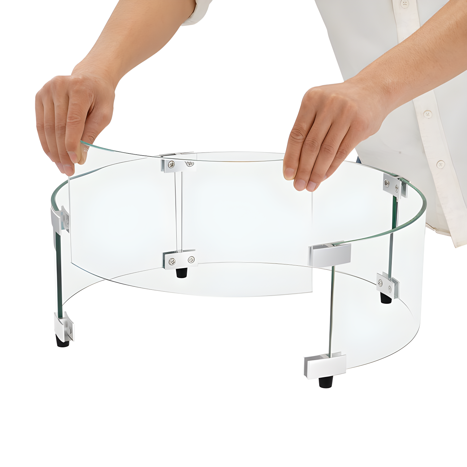 VEVOR Circle Stainless Steel Fire Pit Accessory (Set of 4)