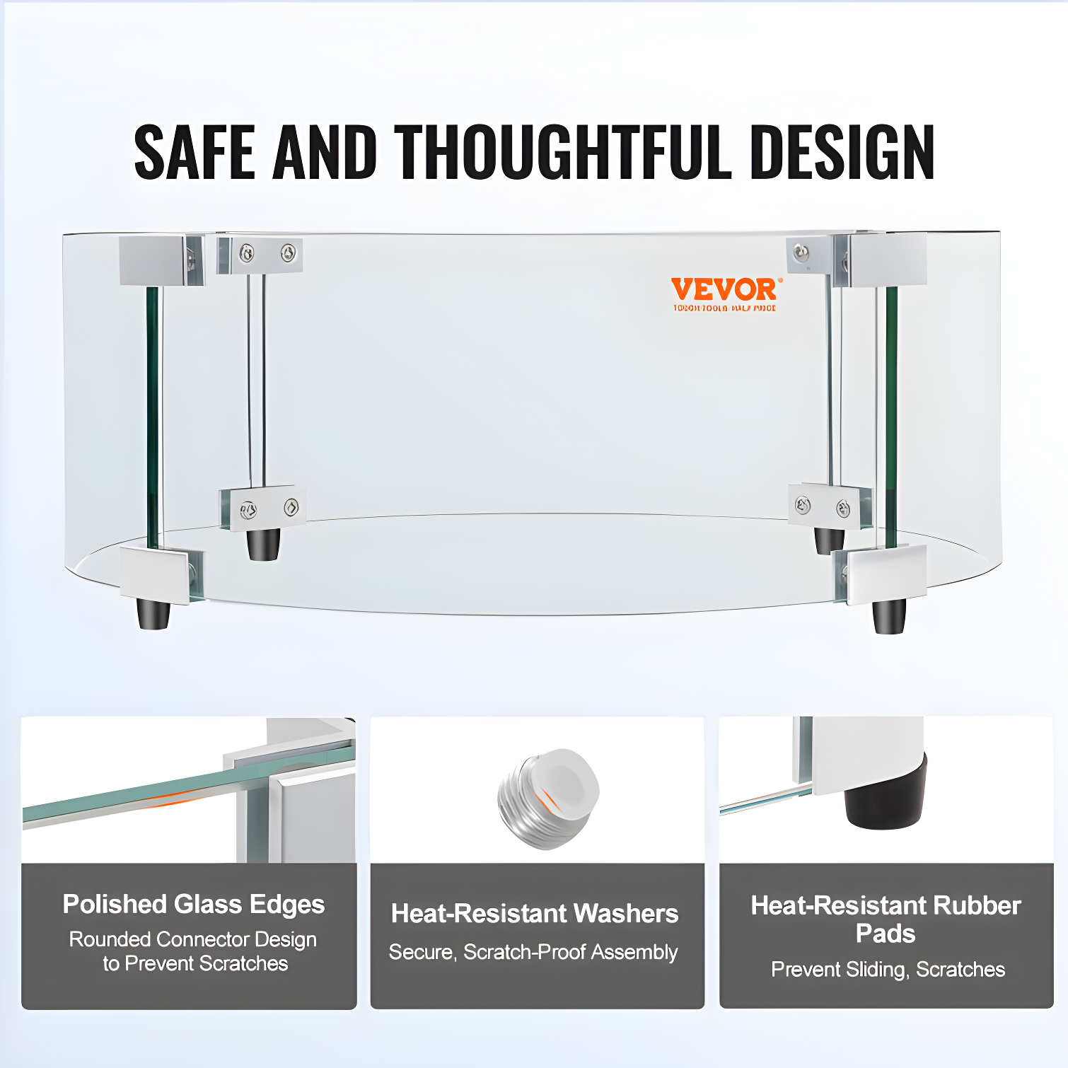 VEVOR Circle Stainless Steel Fire Pit Accessory (Set of 4)