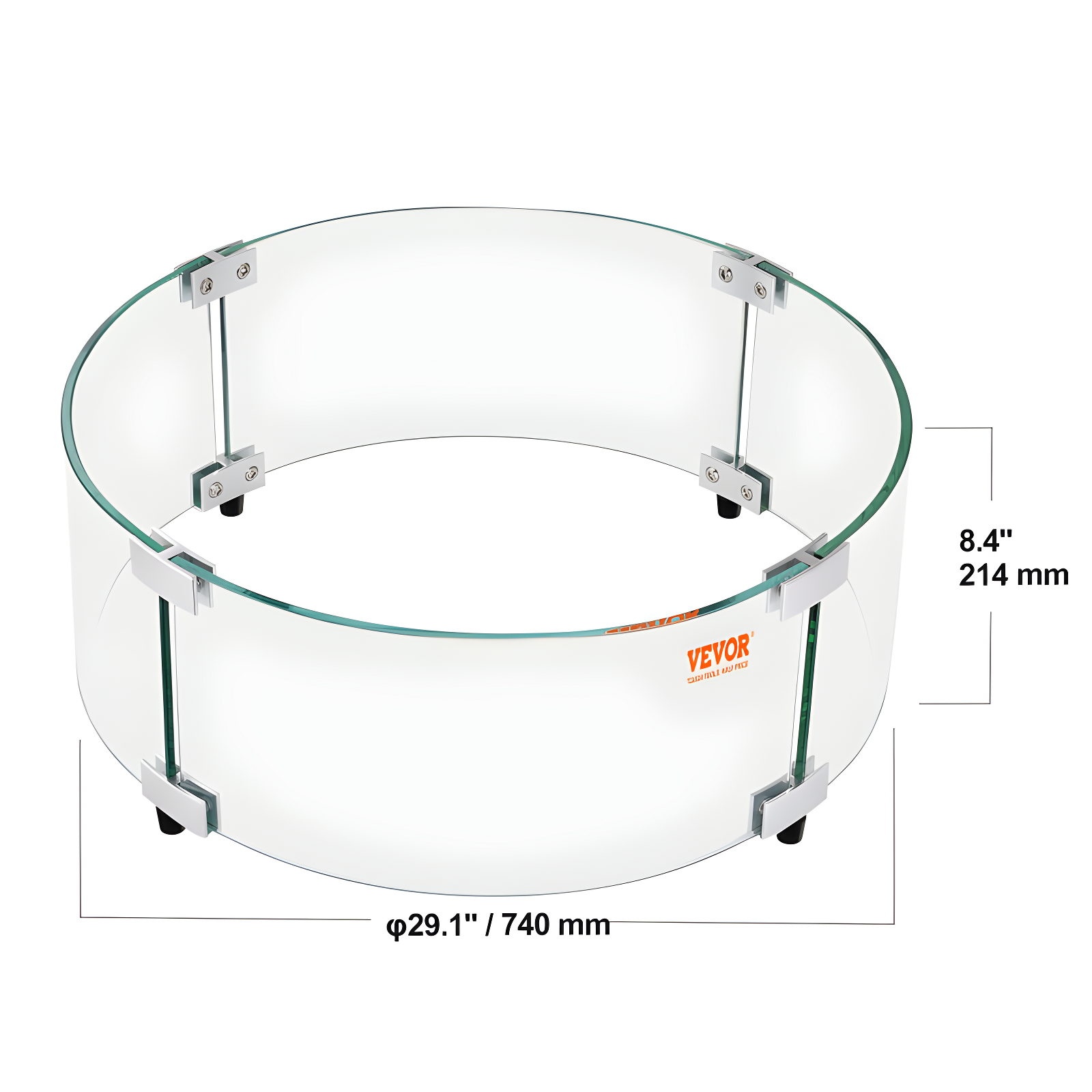 VEVOR Circle Stainless Steel Fire Pit Accessory (Set of 4)