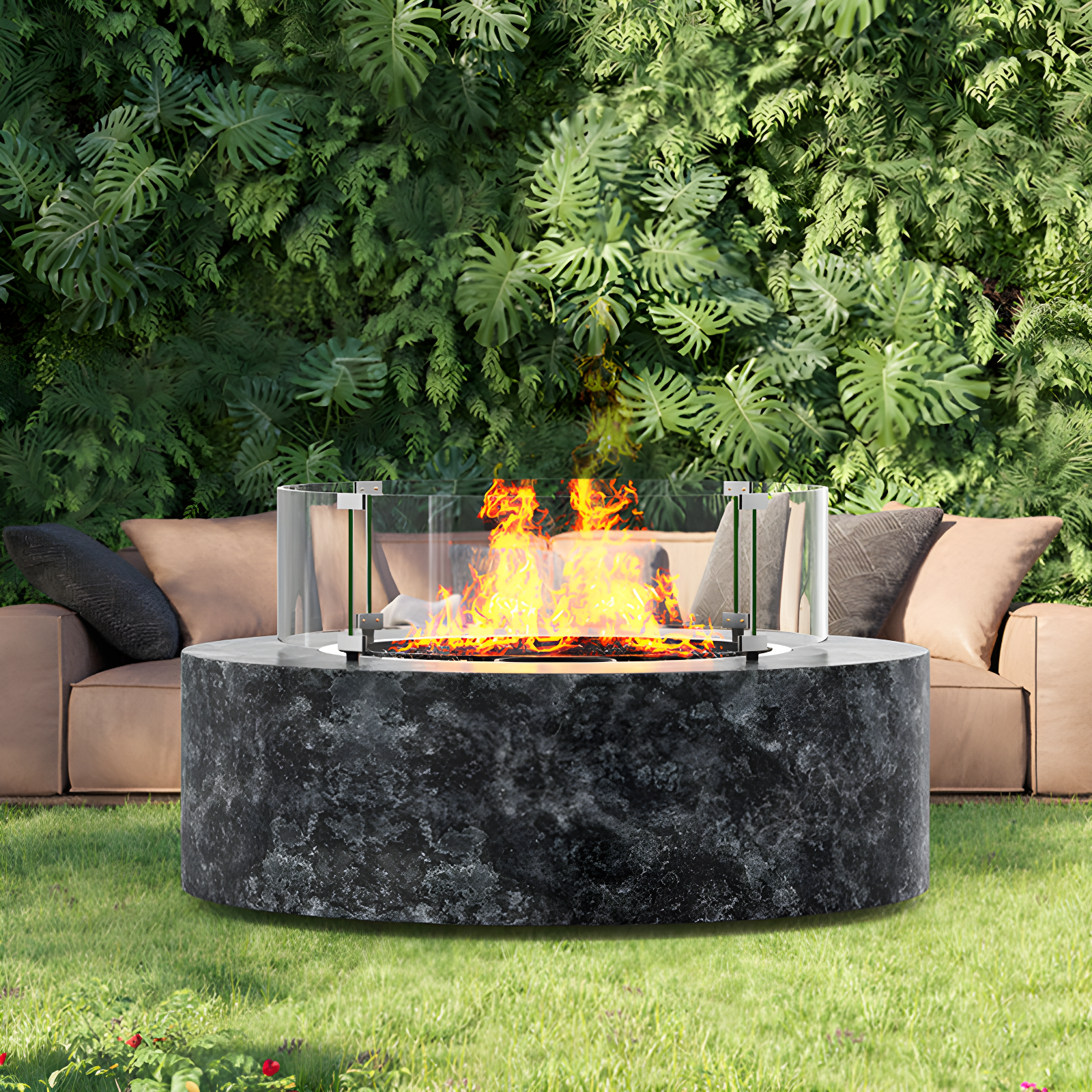 VEVOR Circle Stainless Steel Fire Pit Accessory (Set of 4)