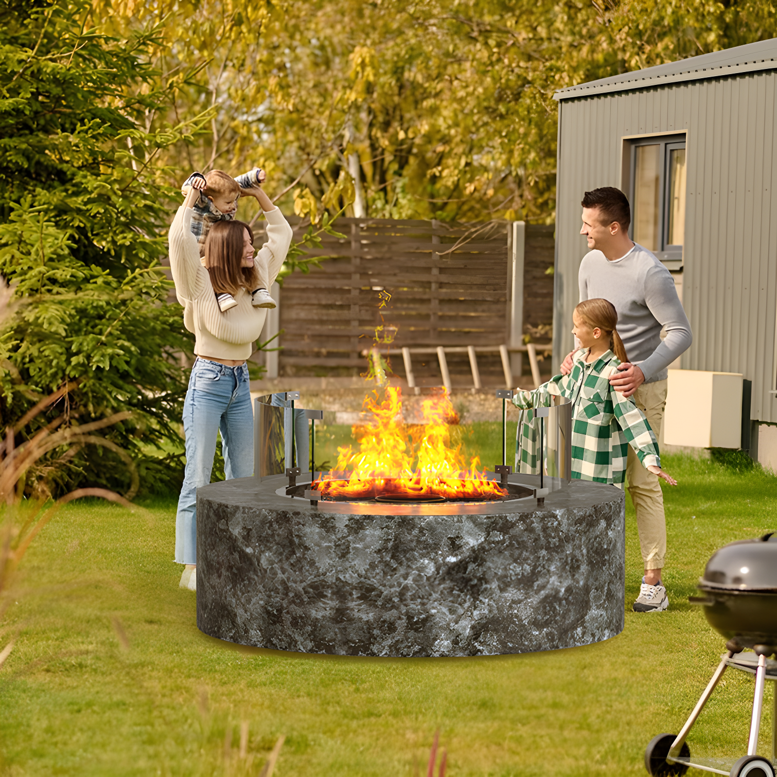 VEVOR Circle Stainless Steel Fire Pit Accessory (Set of 4)
