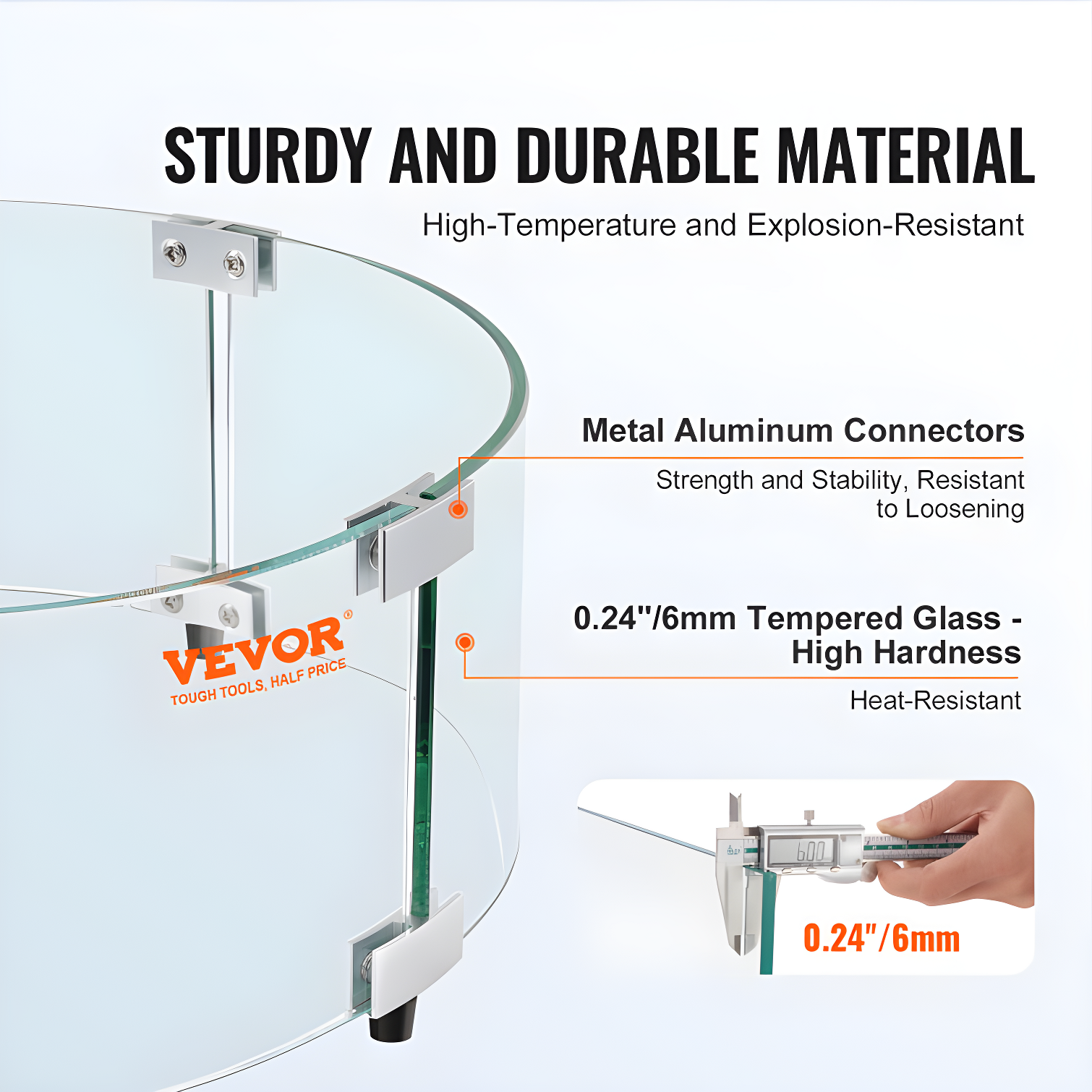 VEVOR Circle Stainless Steel Fire Pit Accessory (Set of 4)