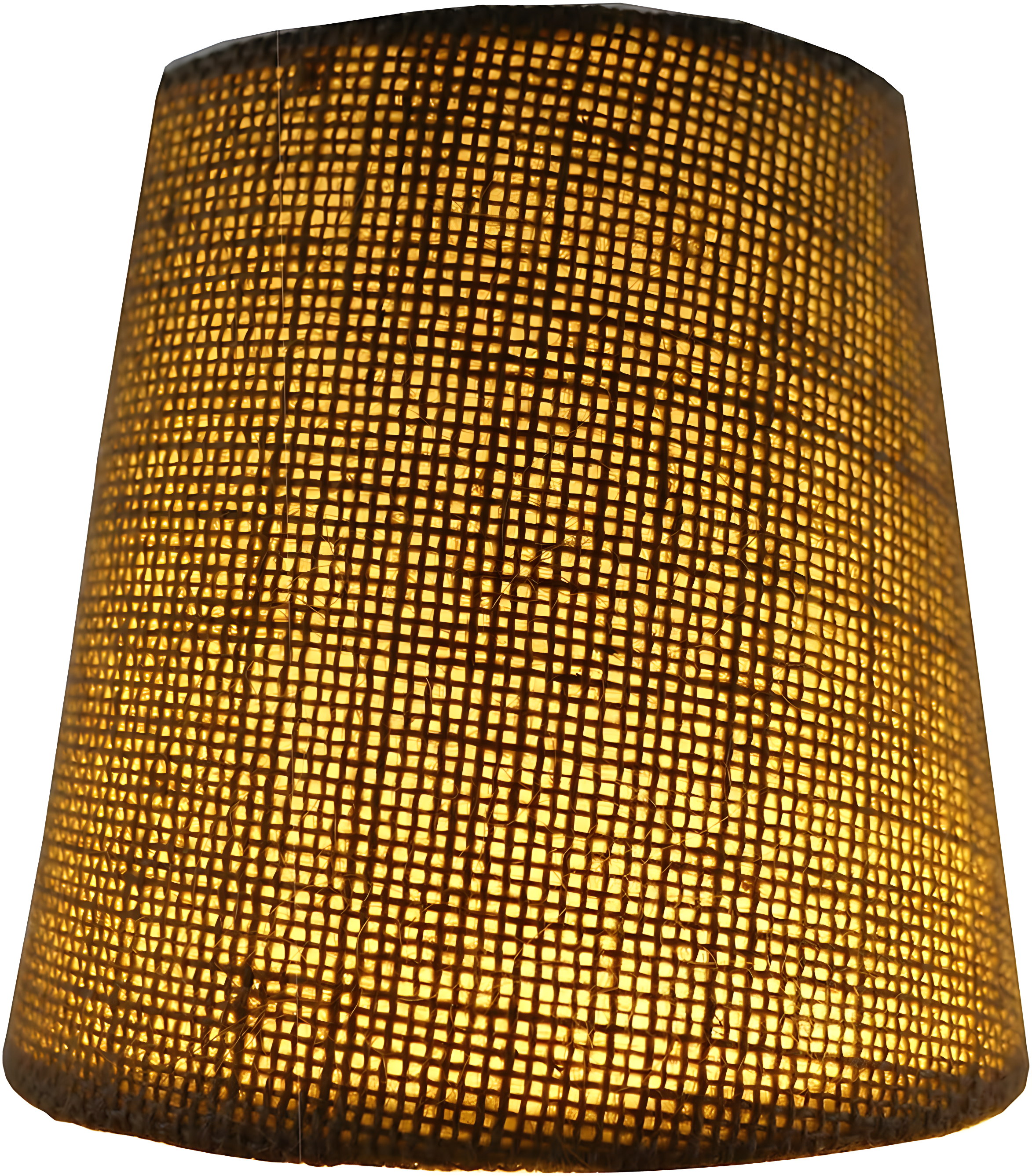 Meriville Set of 2 Natural Burlap Clip On Chandelier Lamp Shades, 4-inch by 5-inch by 5-inch