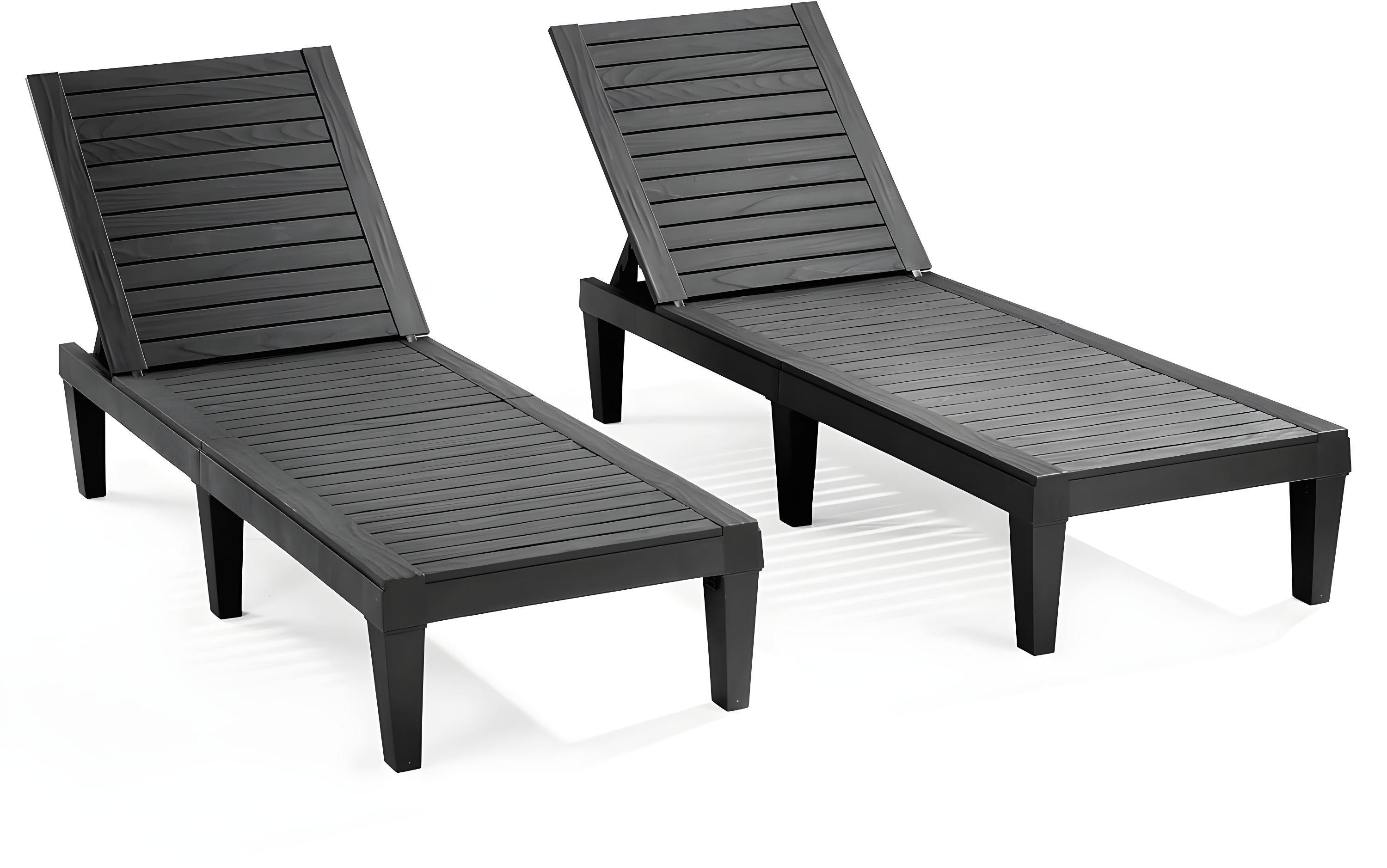 Nestl Nestl Waterproof, Lightweight, and Adjustable Outdoor Polyresin Chaise Lounge Chair Set (Set of 2)