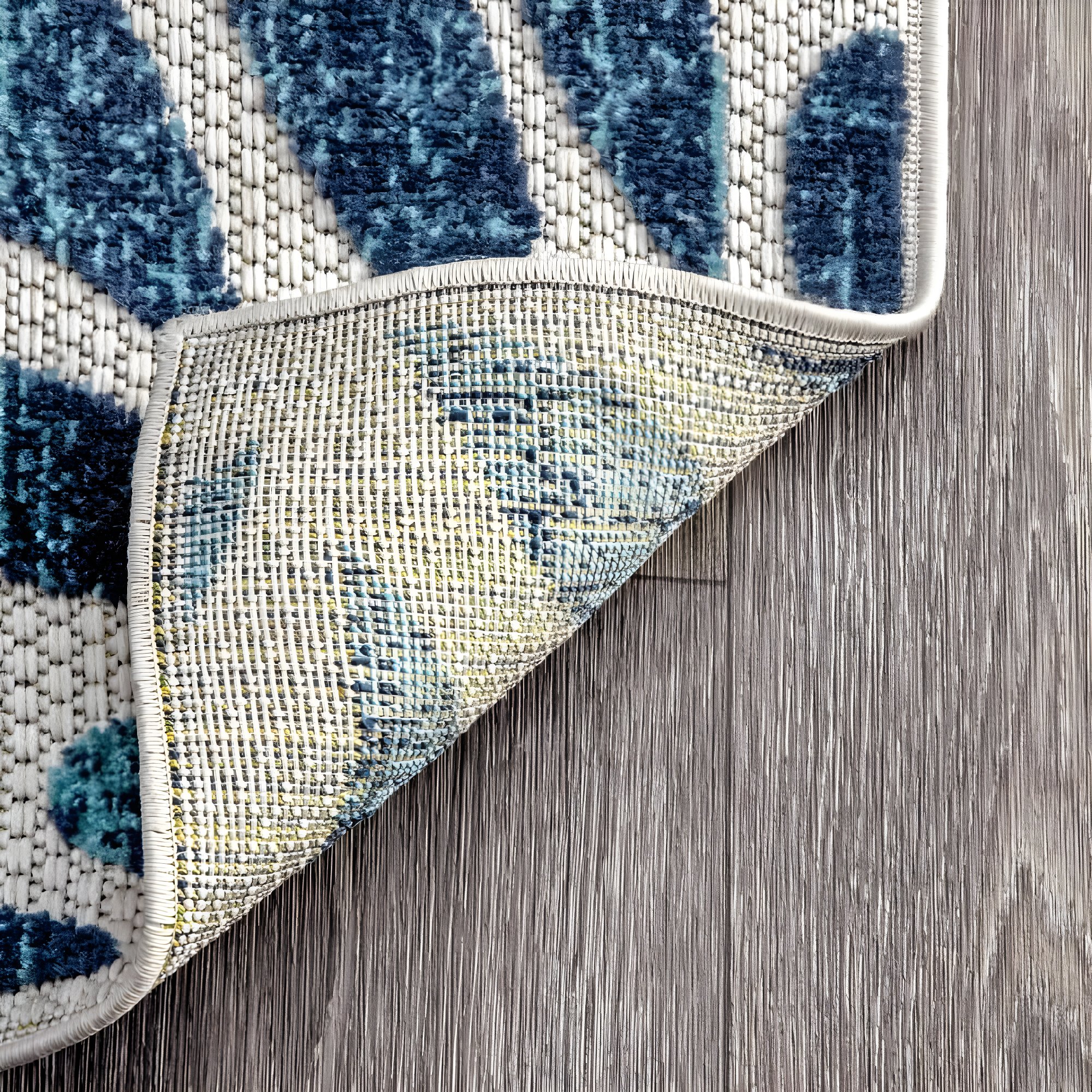 Nuloom Monique Floral & Paisley 2x3 Indoor/Outdoor Accent Rug for Living Room Patio Deck Front Porch Entryway Kitchen, Blue/Multicolor