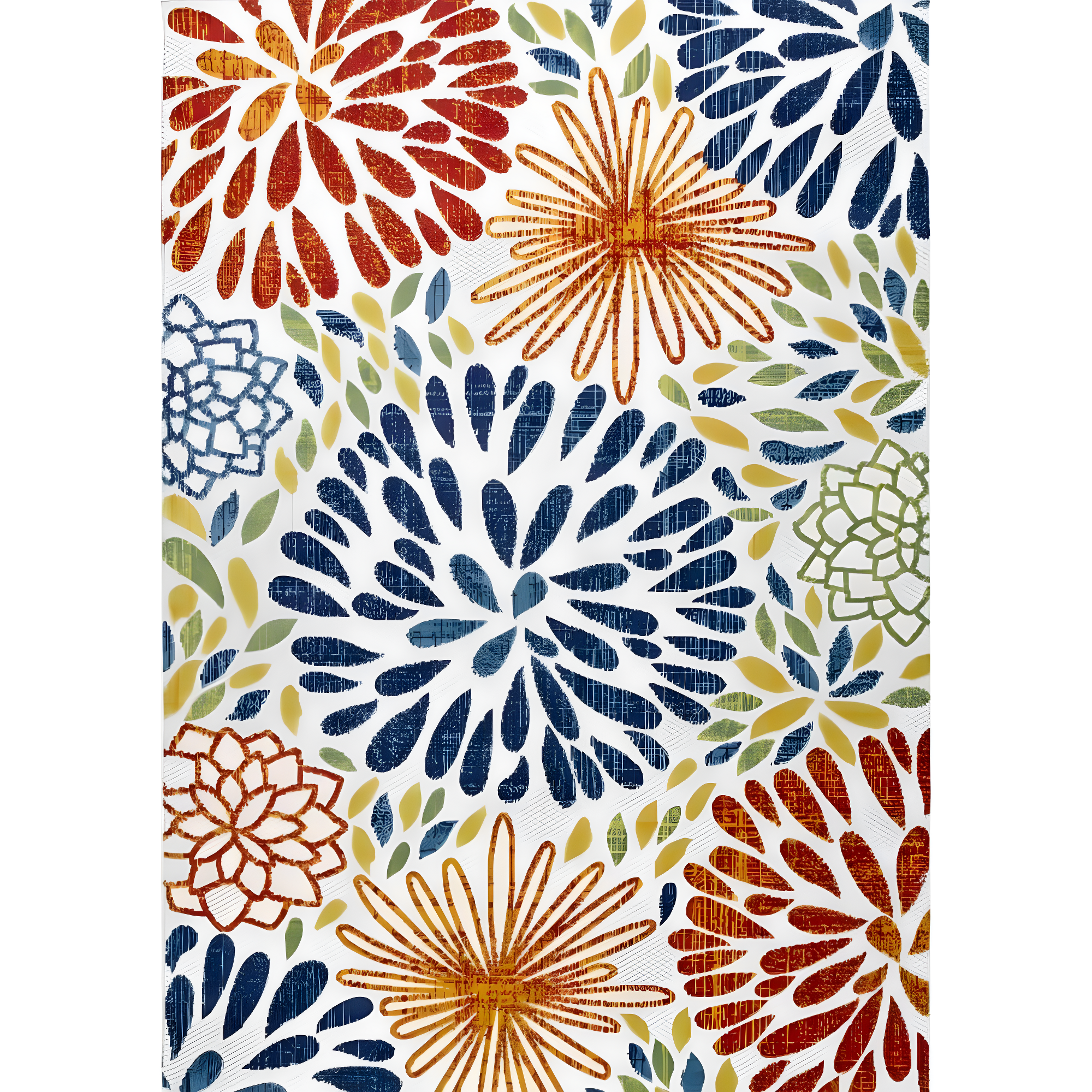 Nuloom Monique Floral & Paisley 2x3 Indoor/Outdoor Accent Rug for Living Room Patio Deck Front Porch Entryway Kitchen, Blue/Multicolor