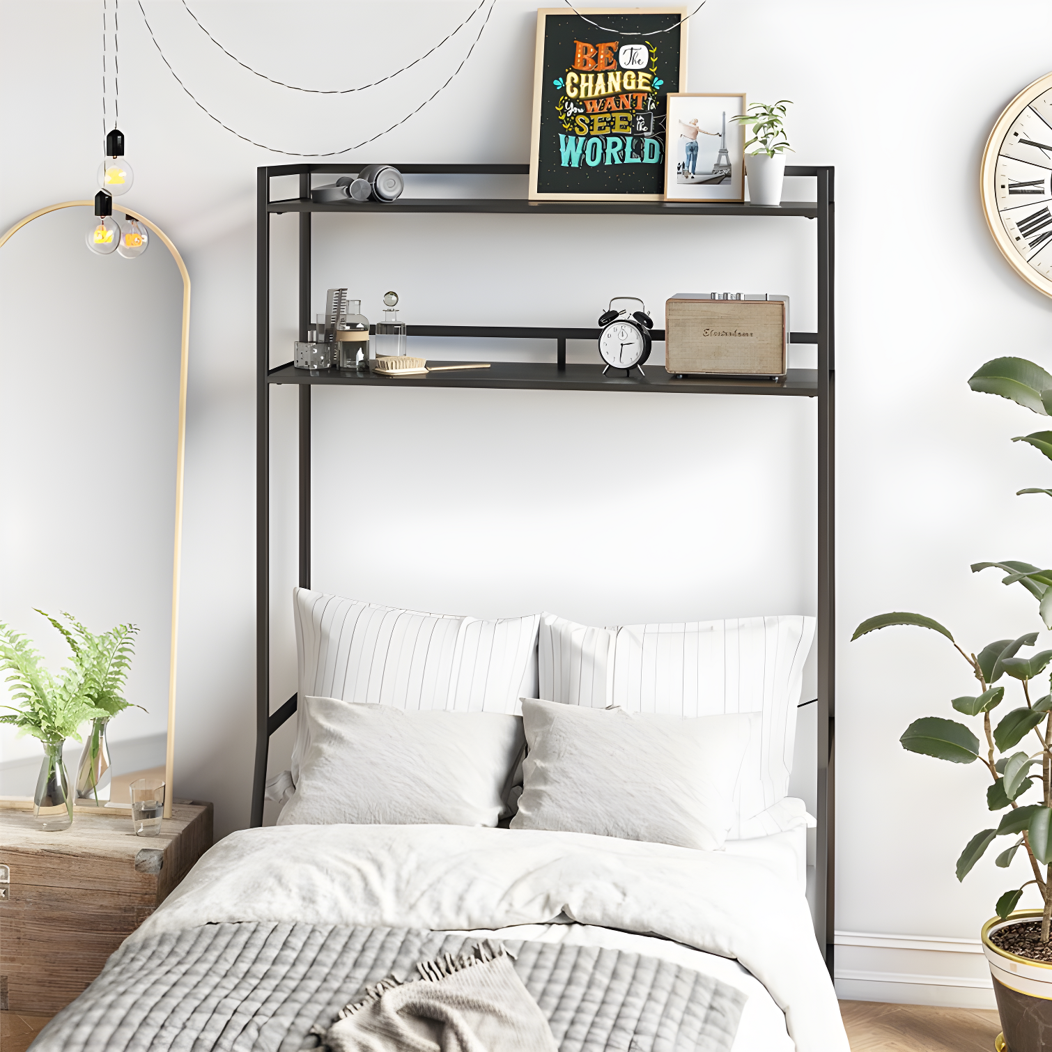 Novogratz Beverly Over-The-Bed Storage Shelves for Twin & XL Twin Beds