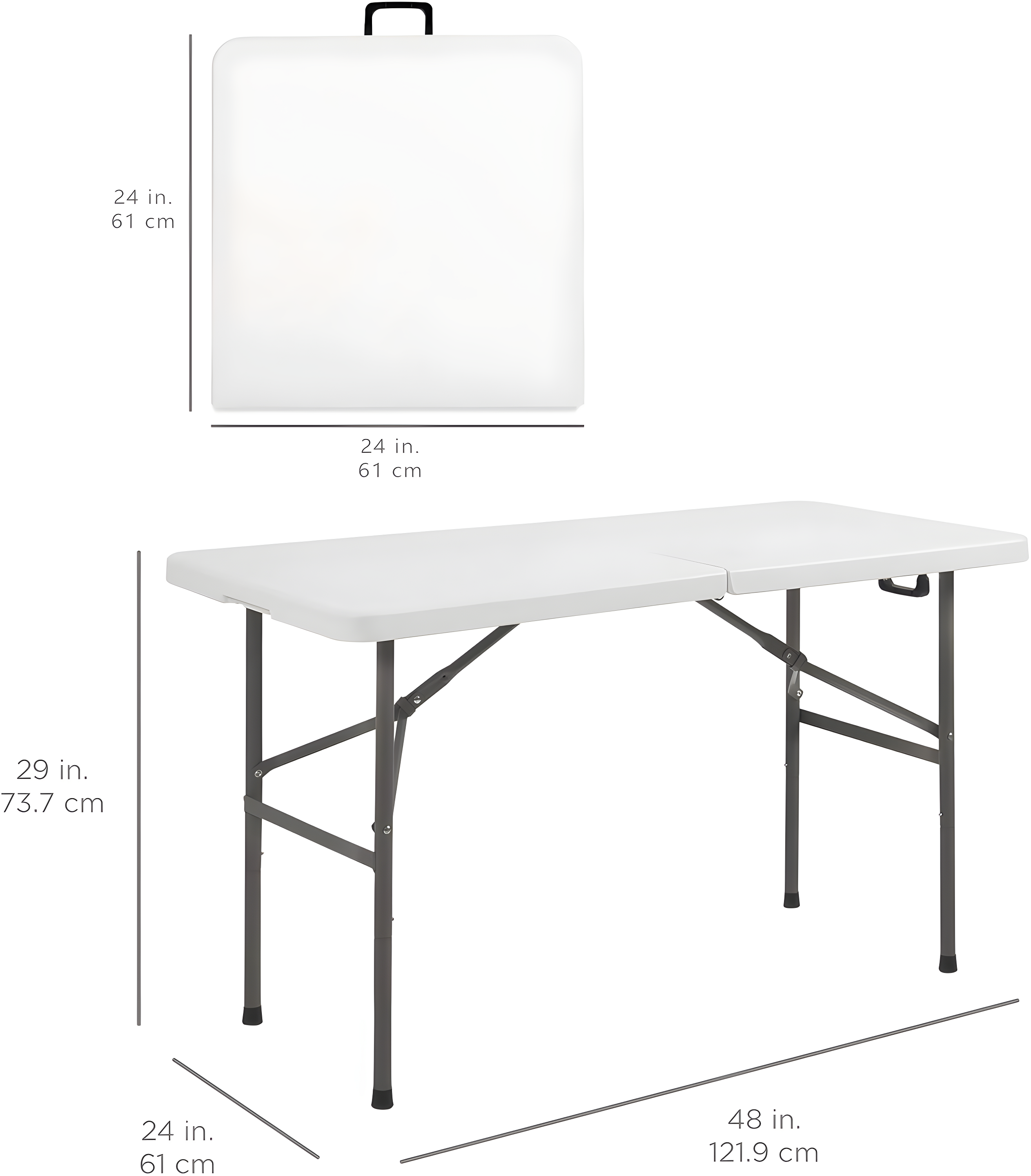 Best Choice Products Plastic Folding Table, Indoor Outdoor Heavy Duty Portable w/ Handle, Lock for Picnic
