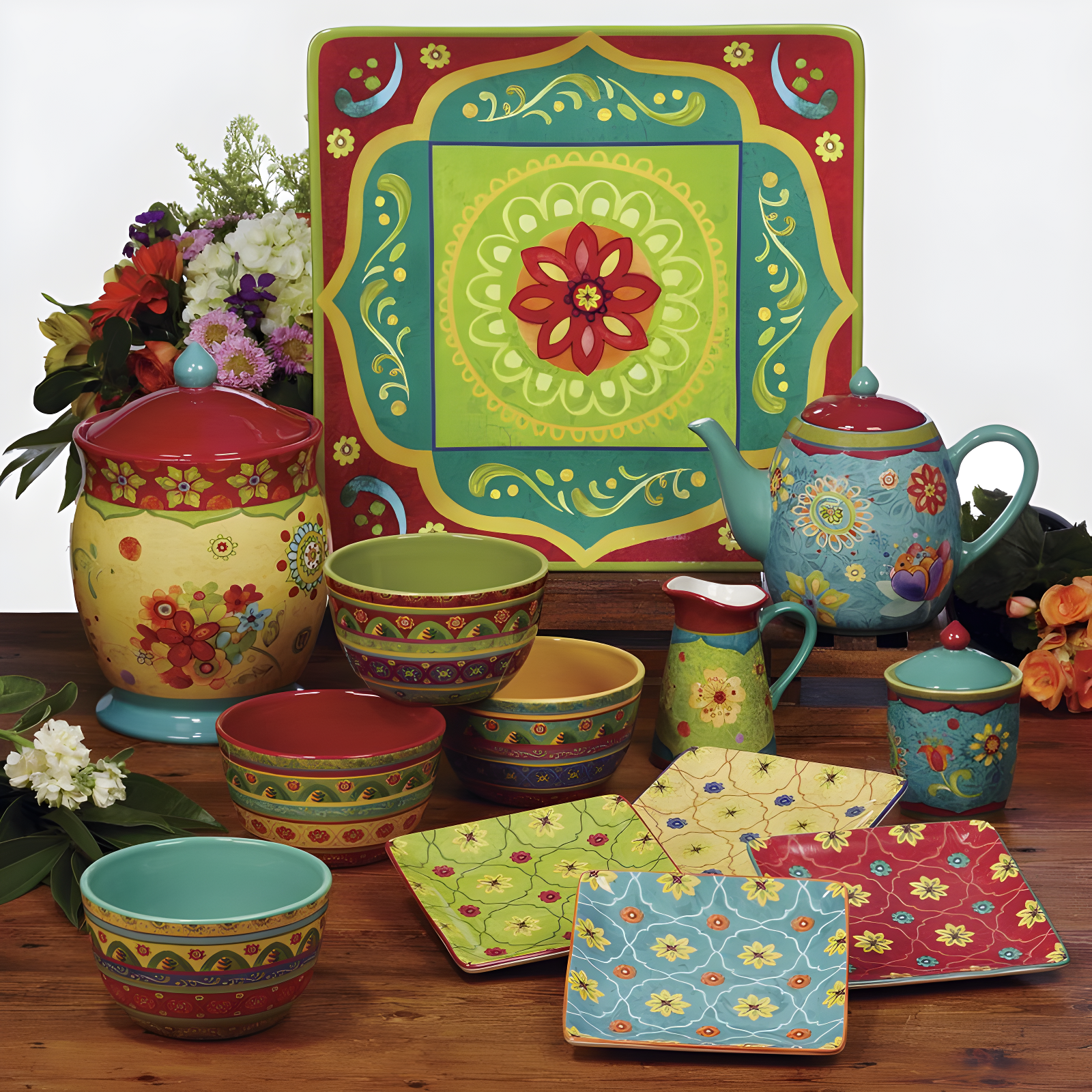 Certified International Tunisian Sunset 4 Piece 8.75" Salad Plate Set & Reviews | Wayfair