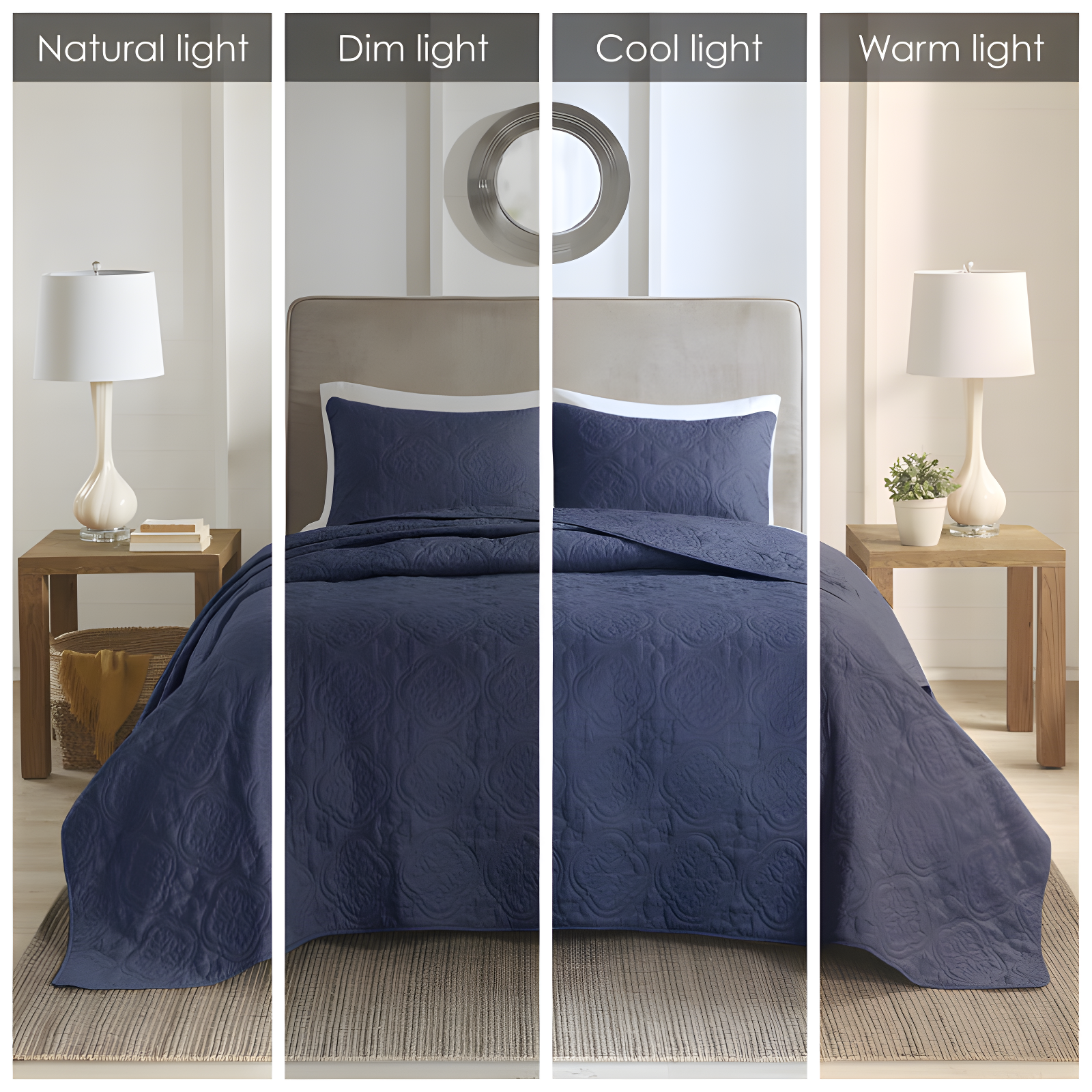 510 Design Oakley 3 Piece Reversible Bedspread Set