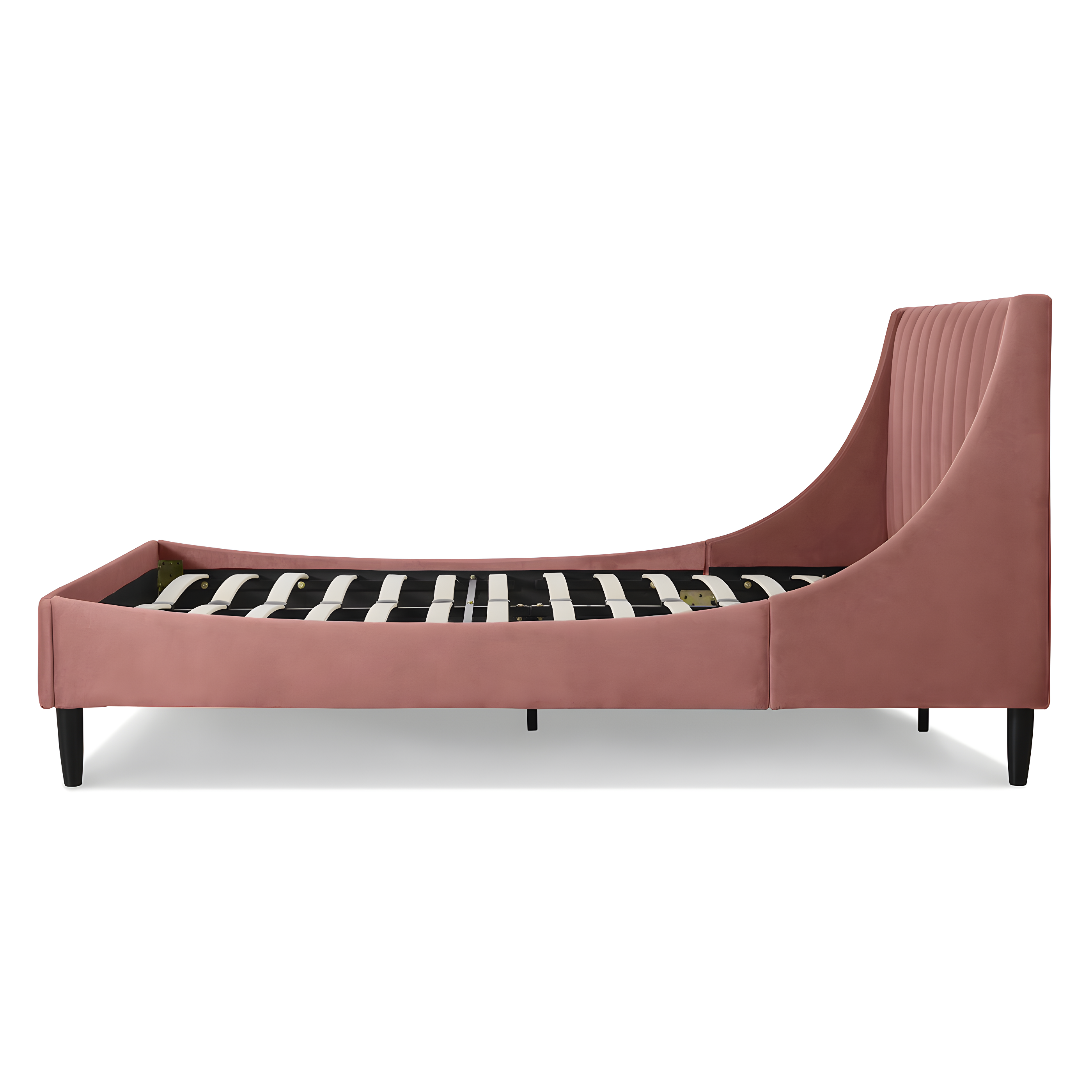 Sandy Wilson Home Aspen Upholstered Platform Bed Queen Ash Rose