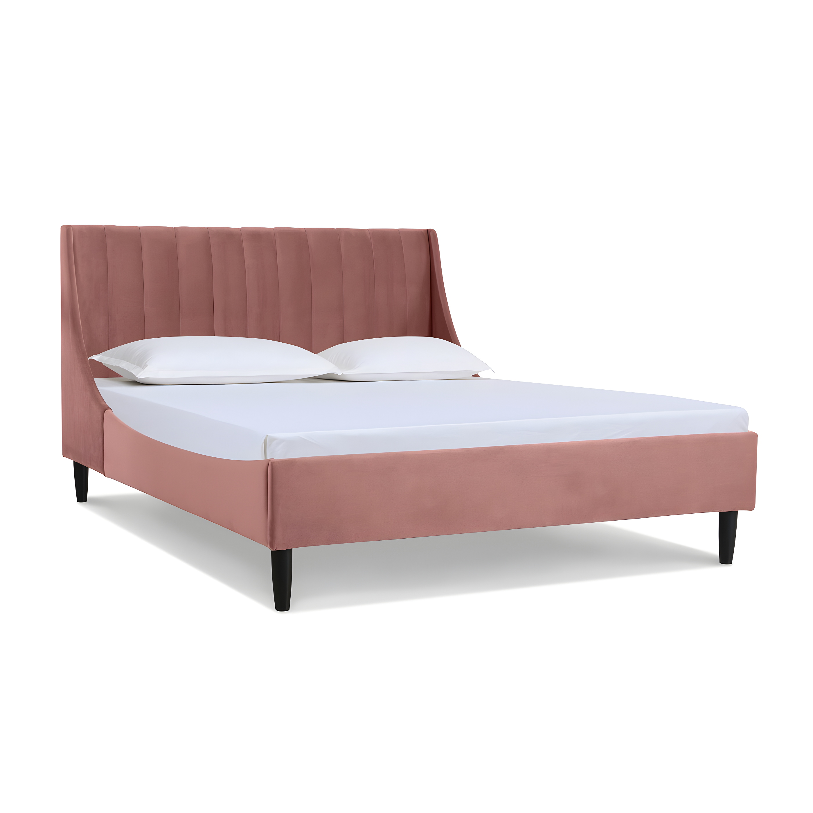 Sandy Wilson Home Aspen Upholstered Platform Bed Queen Ash Rose