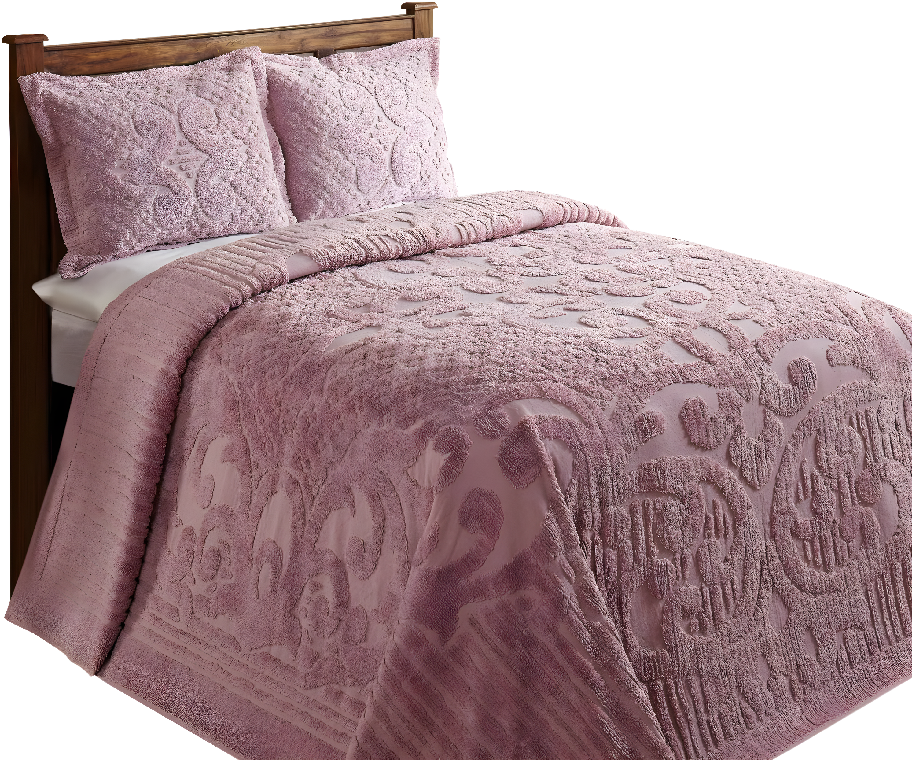 Ashton 100% Cotton Traditional Tufted Medallion Pattern Coverlet/Bedspread