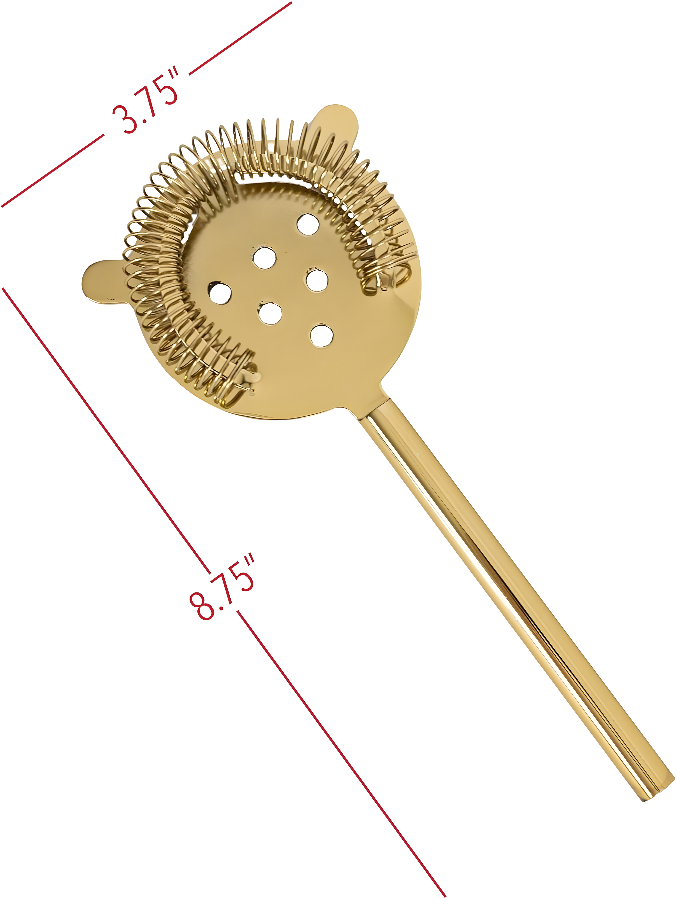 Elegant Brass 4-Piece Bar Tool Set with Strainer and Jigger