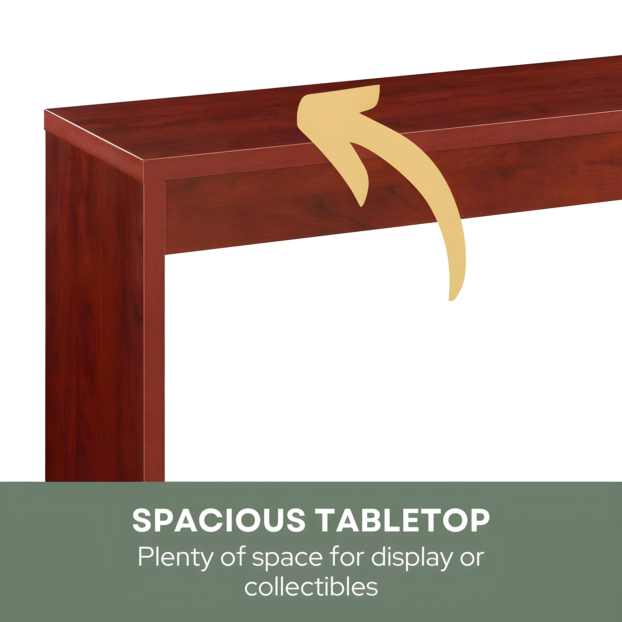 Convenience Concepts Northfield Hall Console Table/Desk, Cherry Wood Finish