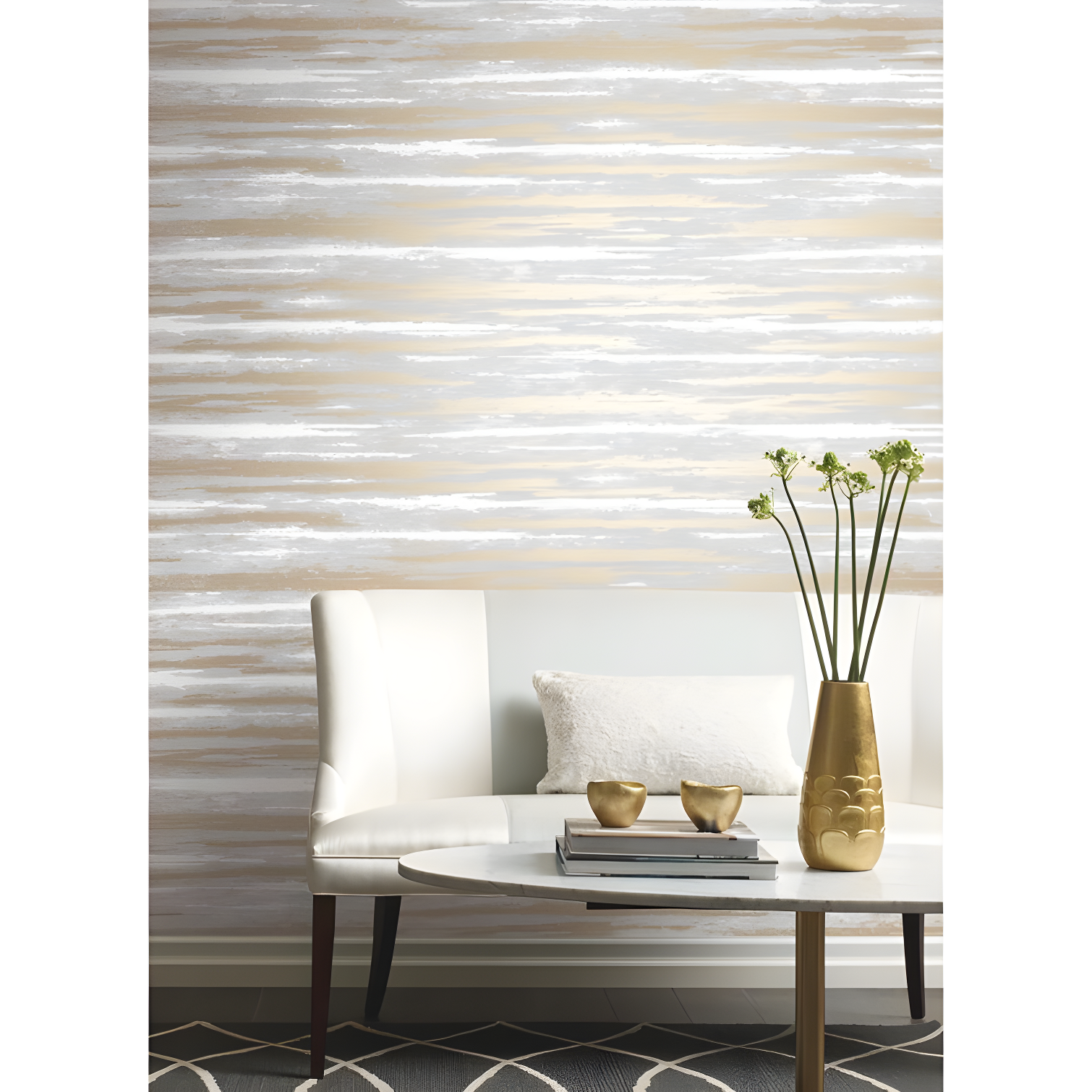 Antonina Vella Modern Metals Abstract Double Roll