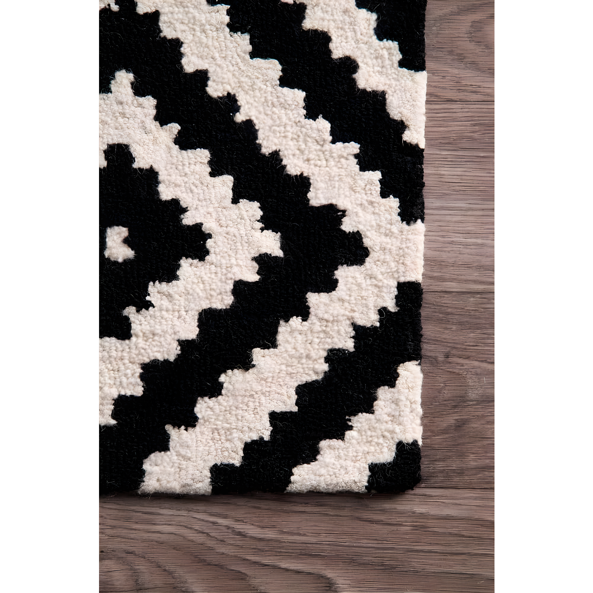 Nuloom Kellee Geometric 5x8 Wool Indoor Area Rug for Living Room Bedroom Dining Room Kitchen, Beige/Brown