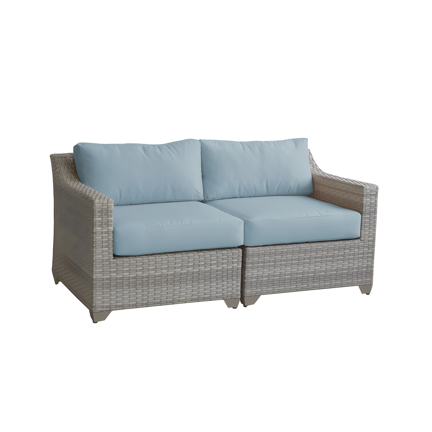 Bannister 64'' Wicker Outdoor Loveseat