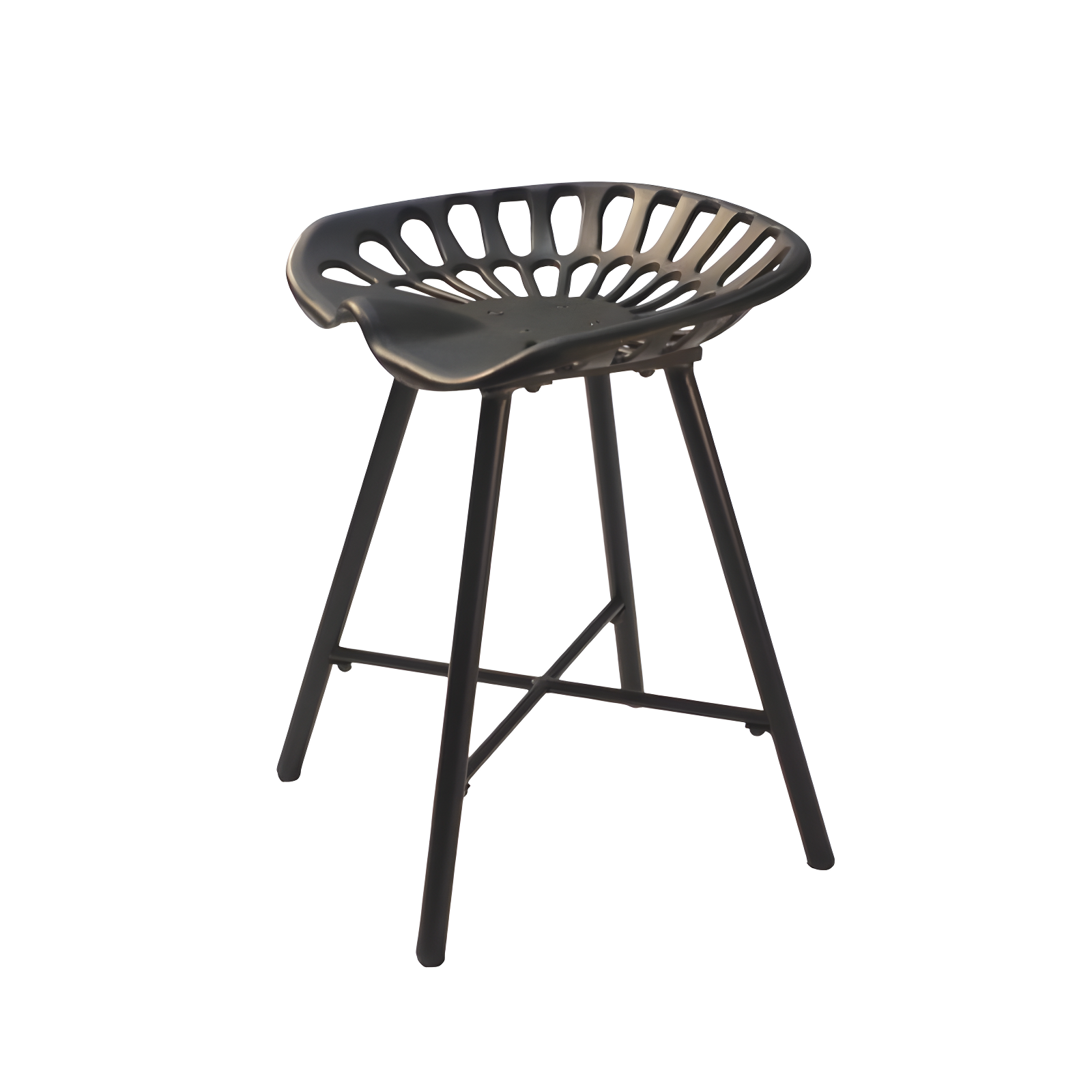Carolina Living Kadin Tractor Seat Fireside Bench Black: Cast Iron, Farmhouse Style, Powder-Coated Finish