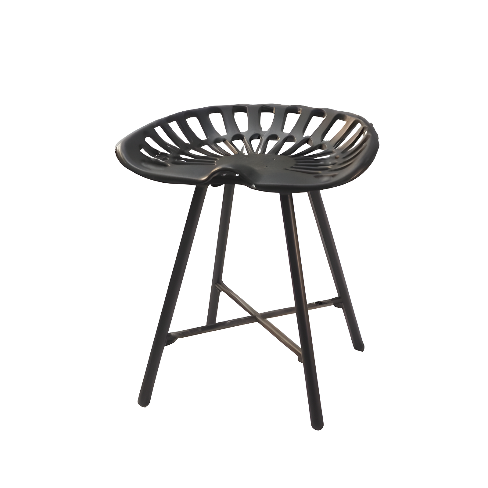 Carolina Living Kadin Tractor Seat Fireside Bench Black: Cast Iron, Farmhouse Style, Powder-Coated Finish