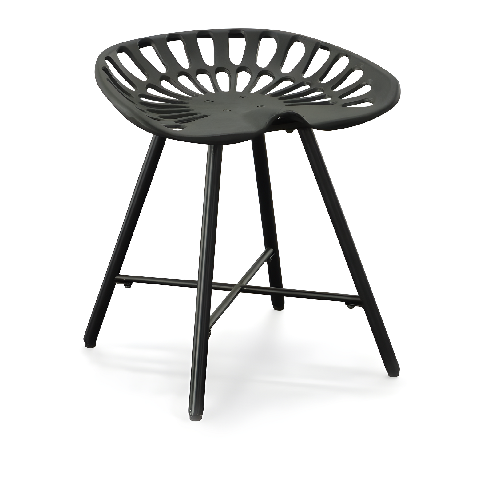 Carolina Living Kadin Tractor Seat Fireside Bench Black: Cast Iron, Farmhouse Style, Powder-Coated Finish