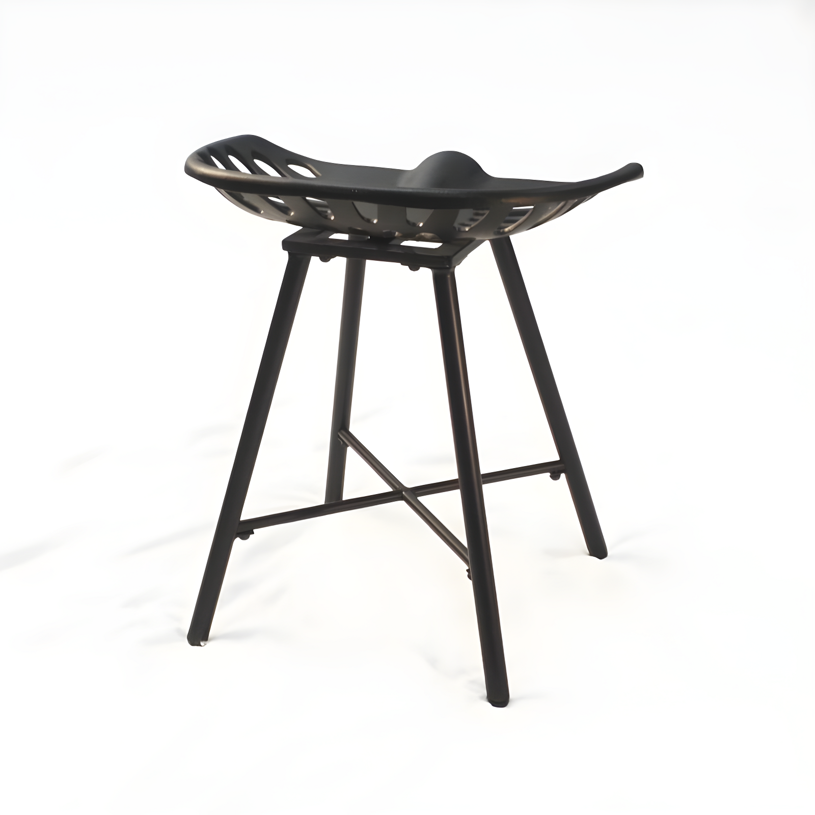 Carolina Living Kadin Tractor Seat Fireside Bench Black: Cast Iron, Farmhouse Style, Powder-Coated Finish