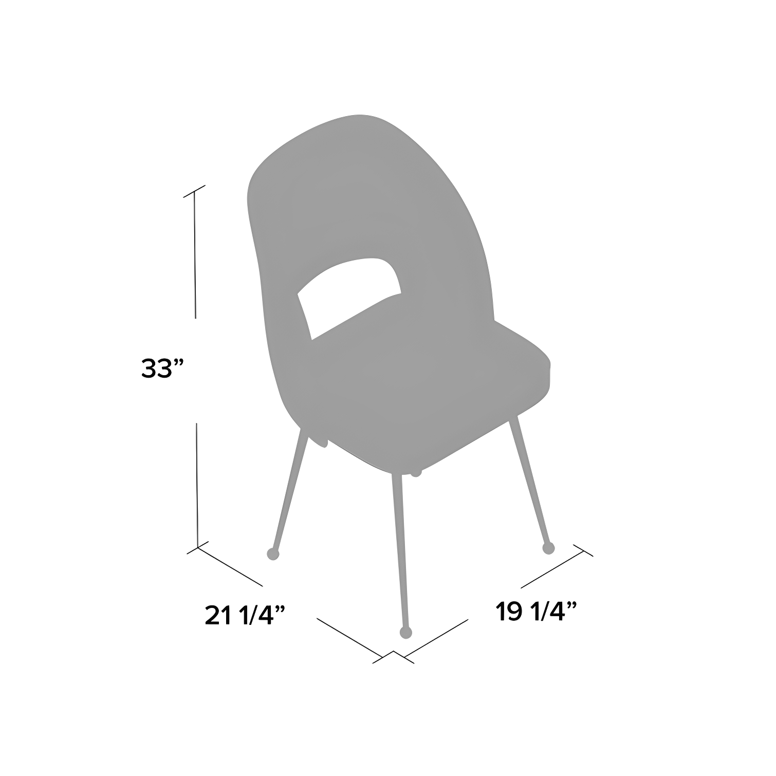 Swell Velvet Metal Side Chair