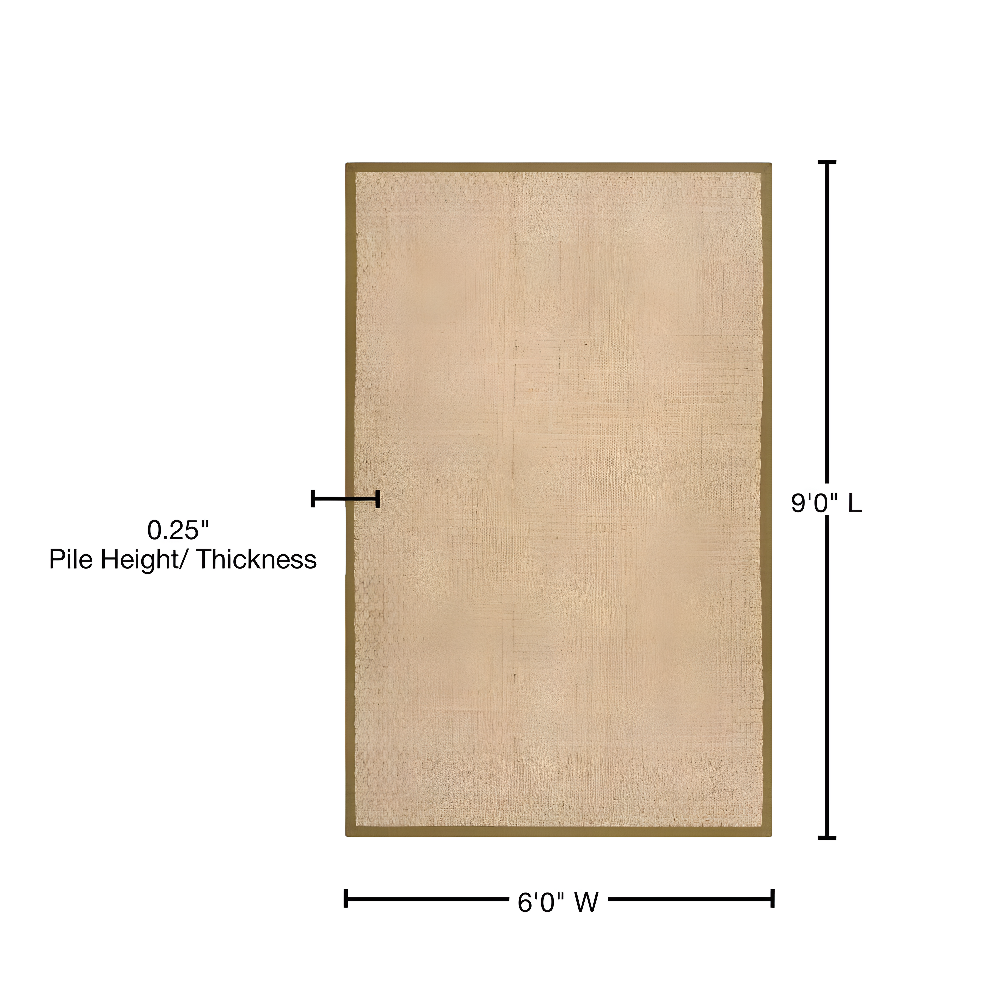 SAFAVIEH Natural Fiber Arbor Border Area Rug, Natural/Olive, 6' x 9'