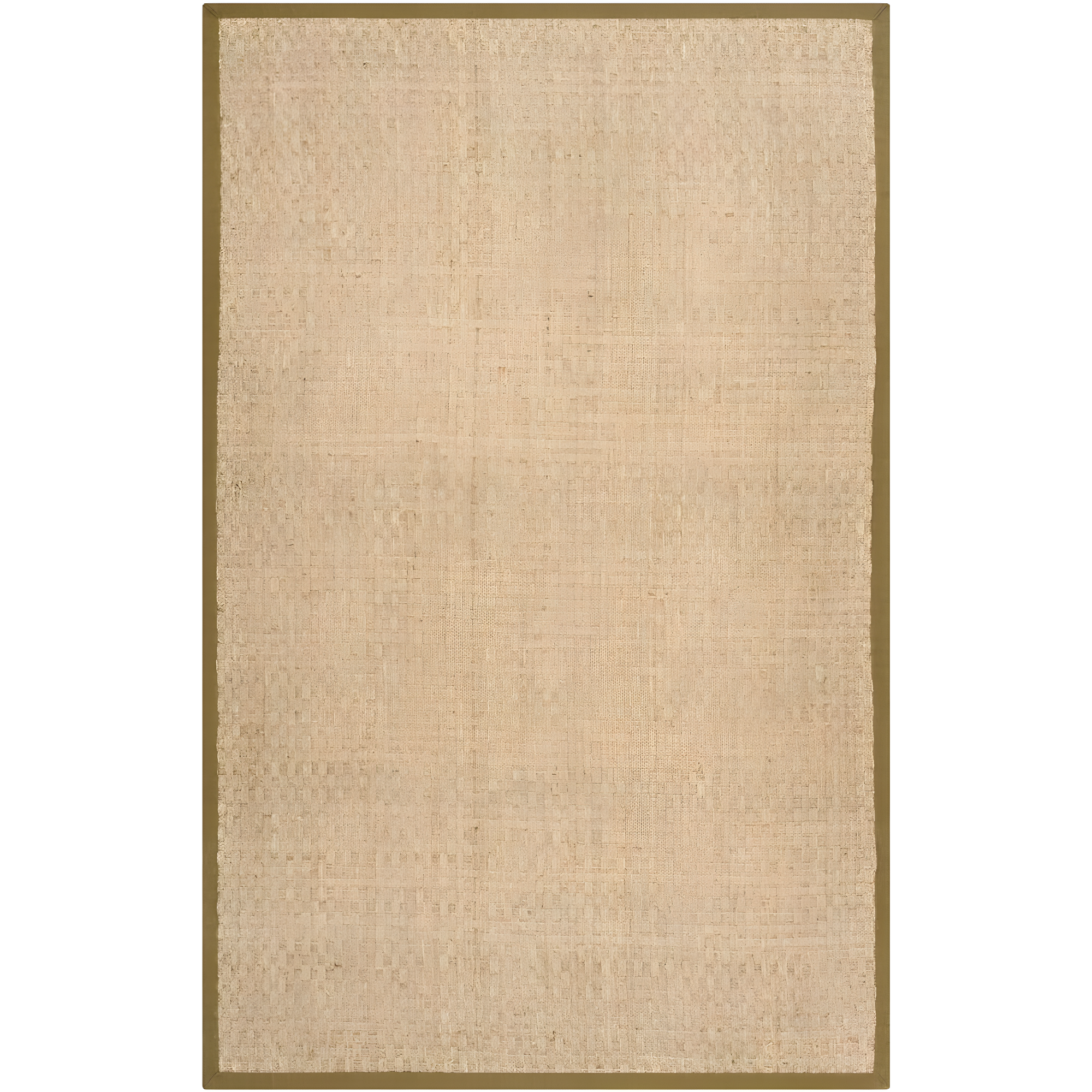 SAFAVIEH Natural Fiber Arbor Border Area Rug, Natural/Olive, 6' x 9'