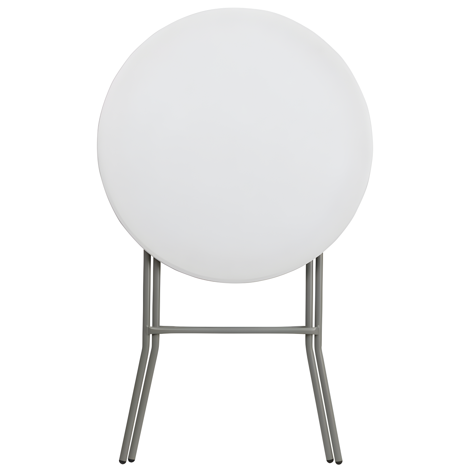 Emma and Oliver 2.6-Foot Round Granite White Plastic Bar Height Folding Event Table