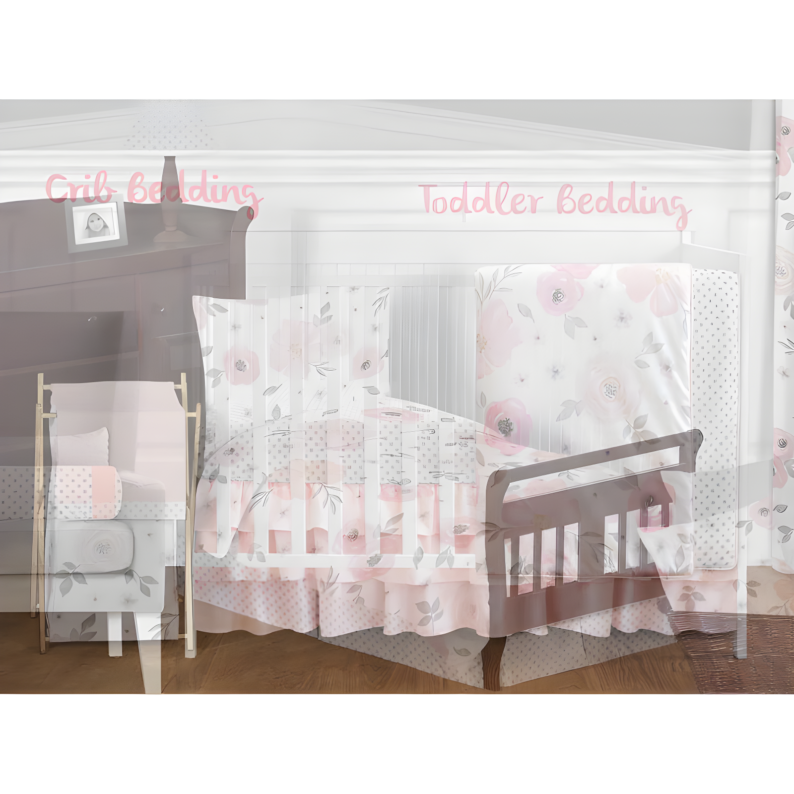 Floral Tailored 54'' Window Valance