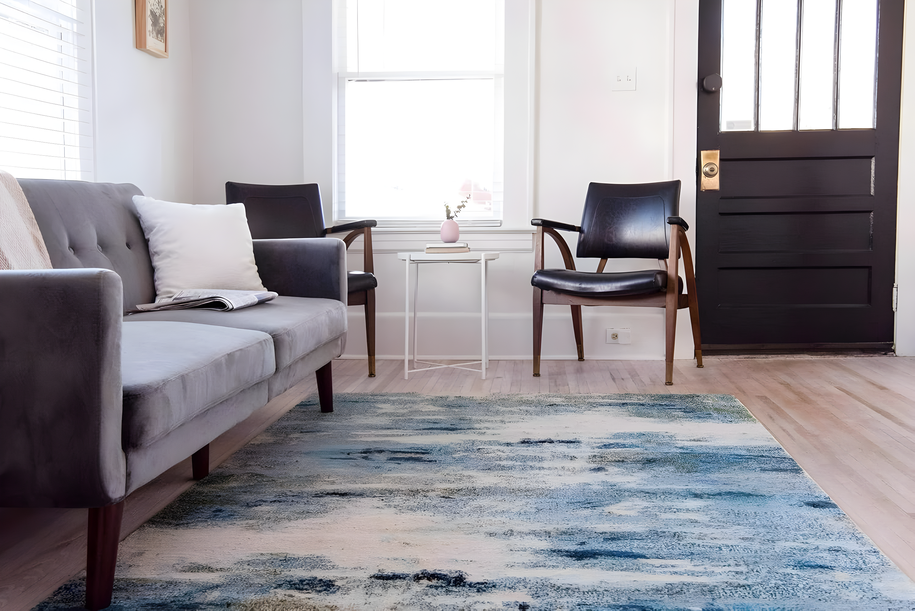 Unique Loom Chromatic Collection Area Rug - Avalon (8' x 10' Rectangle Light Blue/Gray)