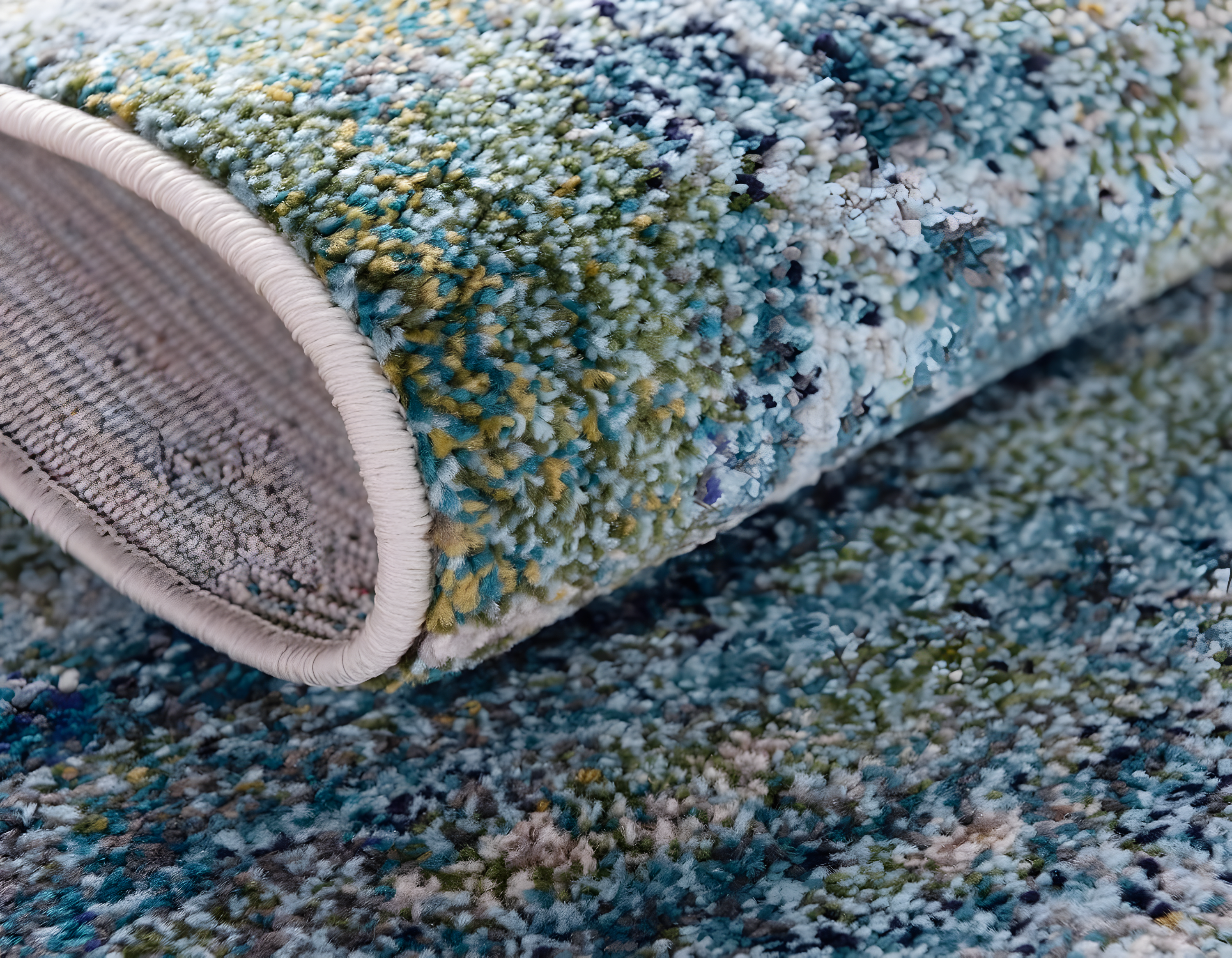 Unique Loom Chromatic Collection Area Rug - Avalon (8' x 10' Rectangle Light Blue/Gray)
