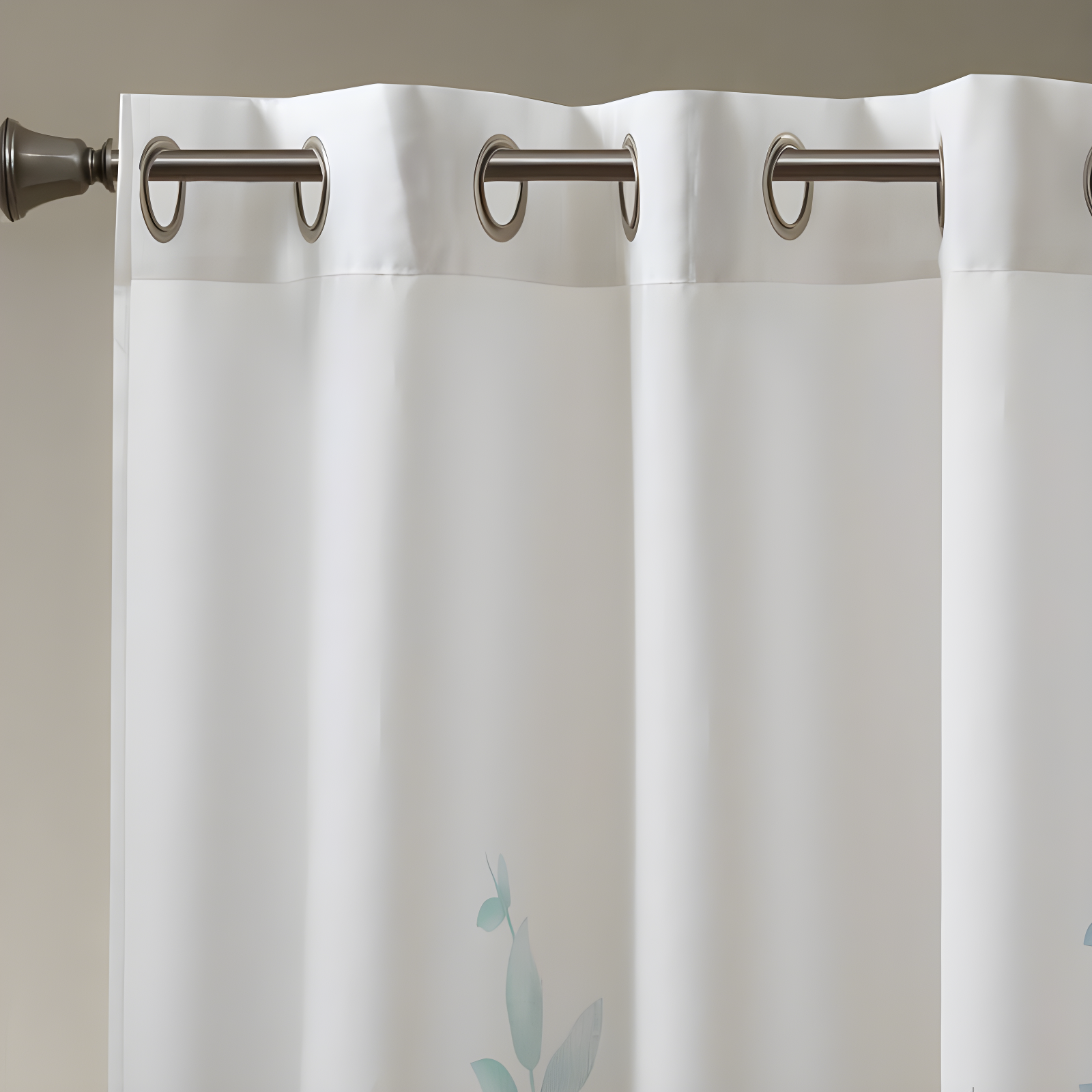 Madison Park Cecily Floral Printed Burnout Sheer Grommet Single Curtain Panel