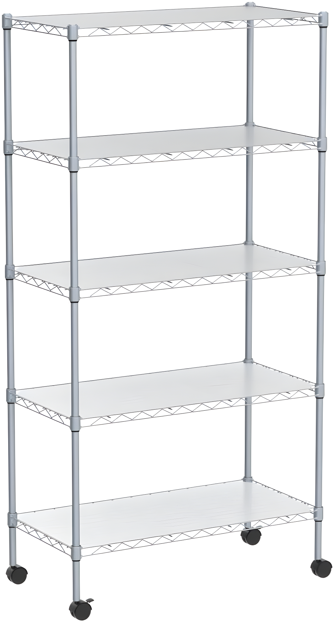 CAPHAUS NSF Commercial Grade Heavy Duty Wire Shelving w/ Wheels, w/ Liner, 36 x 18 x 76 5-Tier
