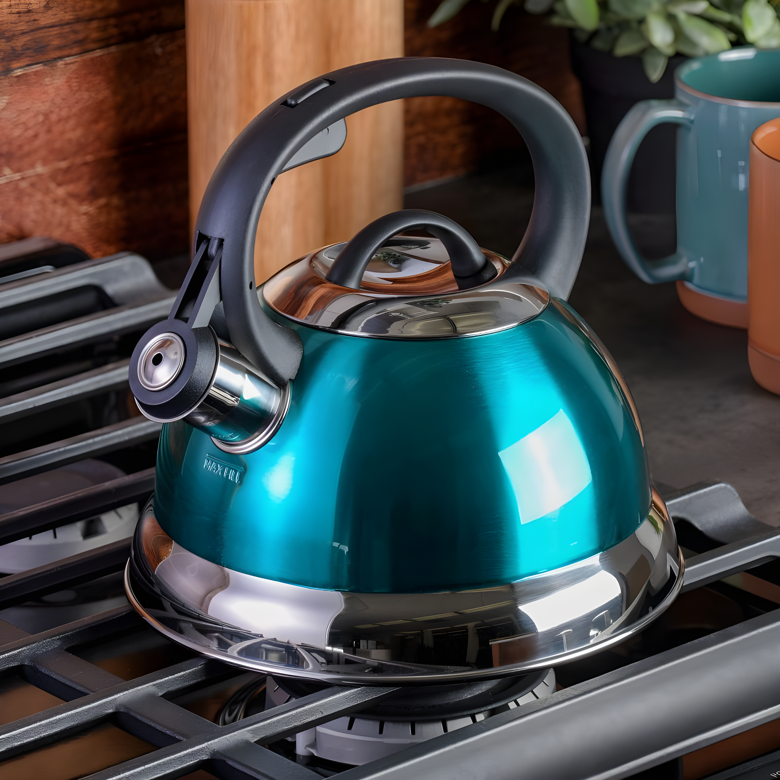 Mr. Coffee Mr. Coffee Flintshire 1.75 Quart Whistling Stovetop Tea Kettle In Blue