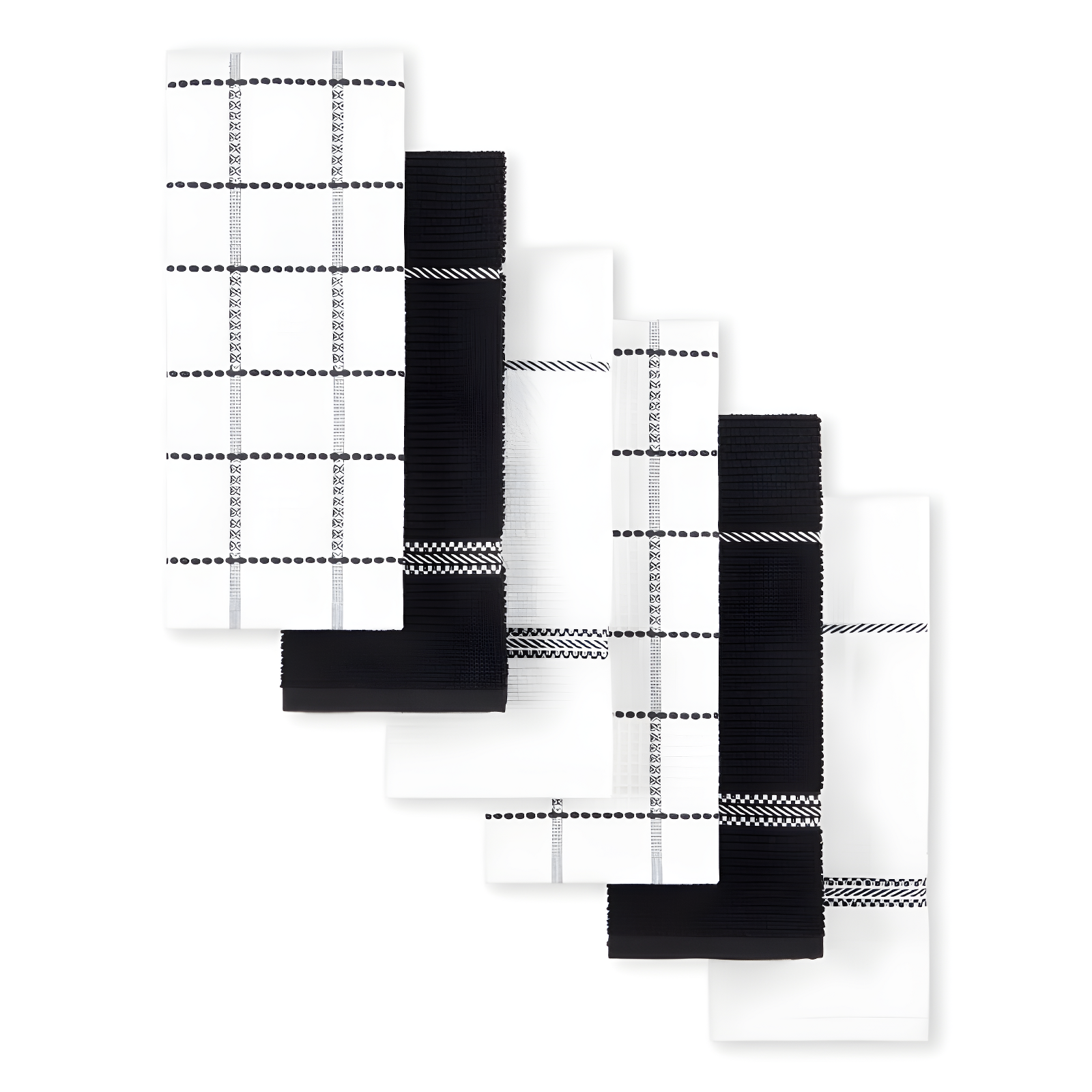 Martha Stewart Martha Stewart Modern Waffle Kitchen Towel Set 6-Pack, Linen, 16"x28" (Set of 6)