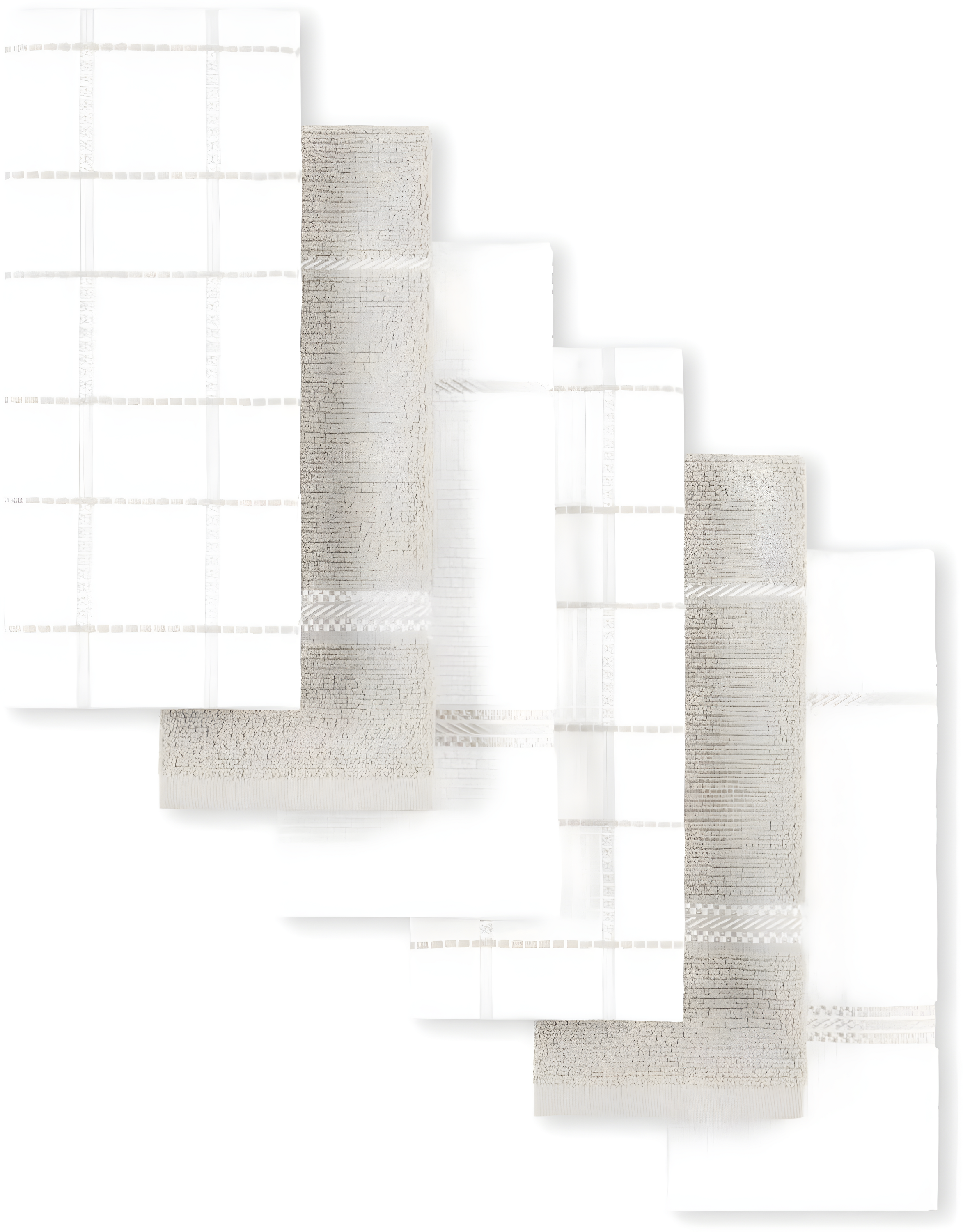 Martha Stewart Martha Stewart Modern Waffle Kitchen Towel Set 6-Pack, Linen, 16"x28" (Set of 6)