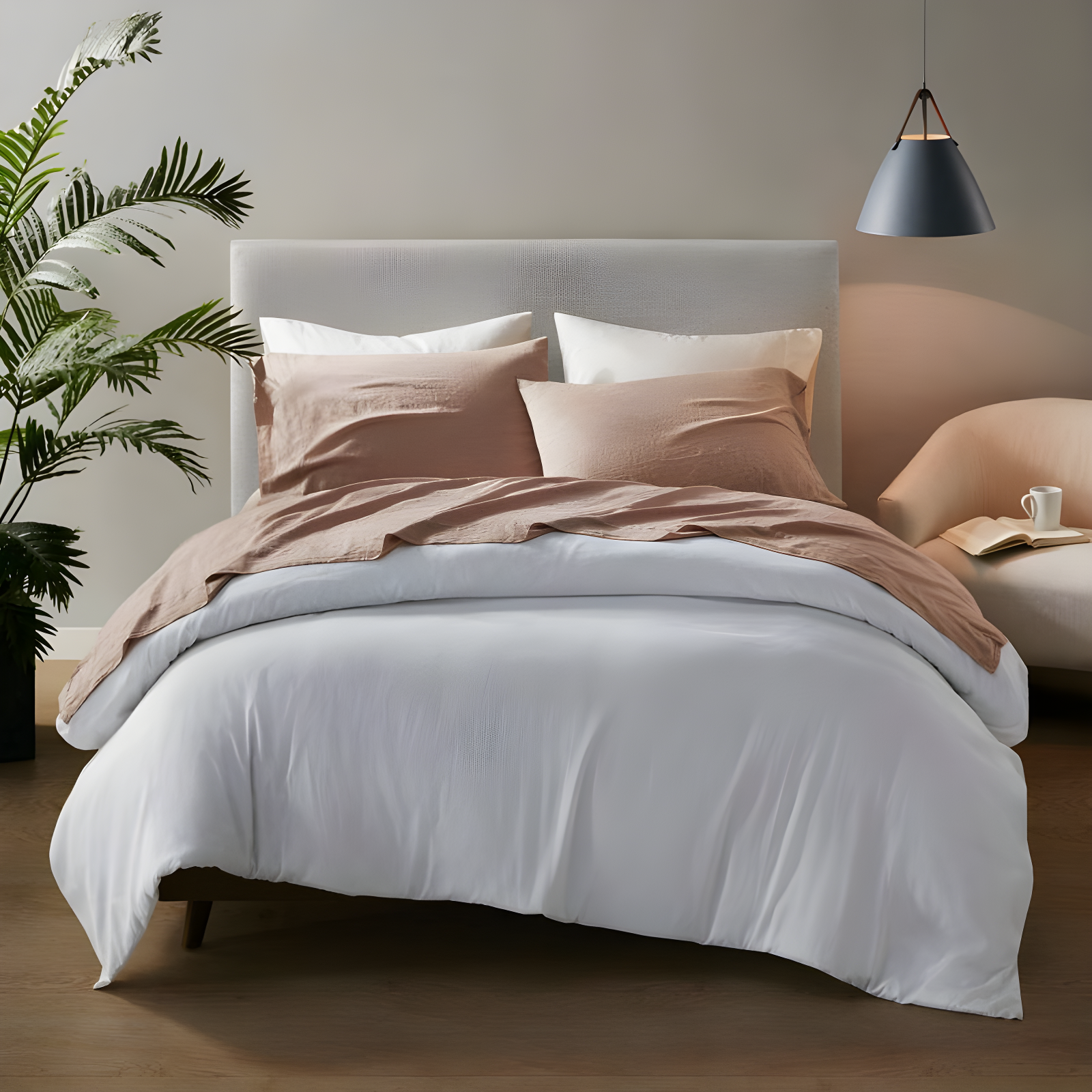 Madison Park Linen Blend 4 Piece Sheet Set