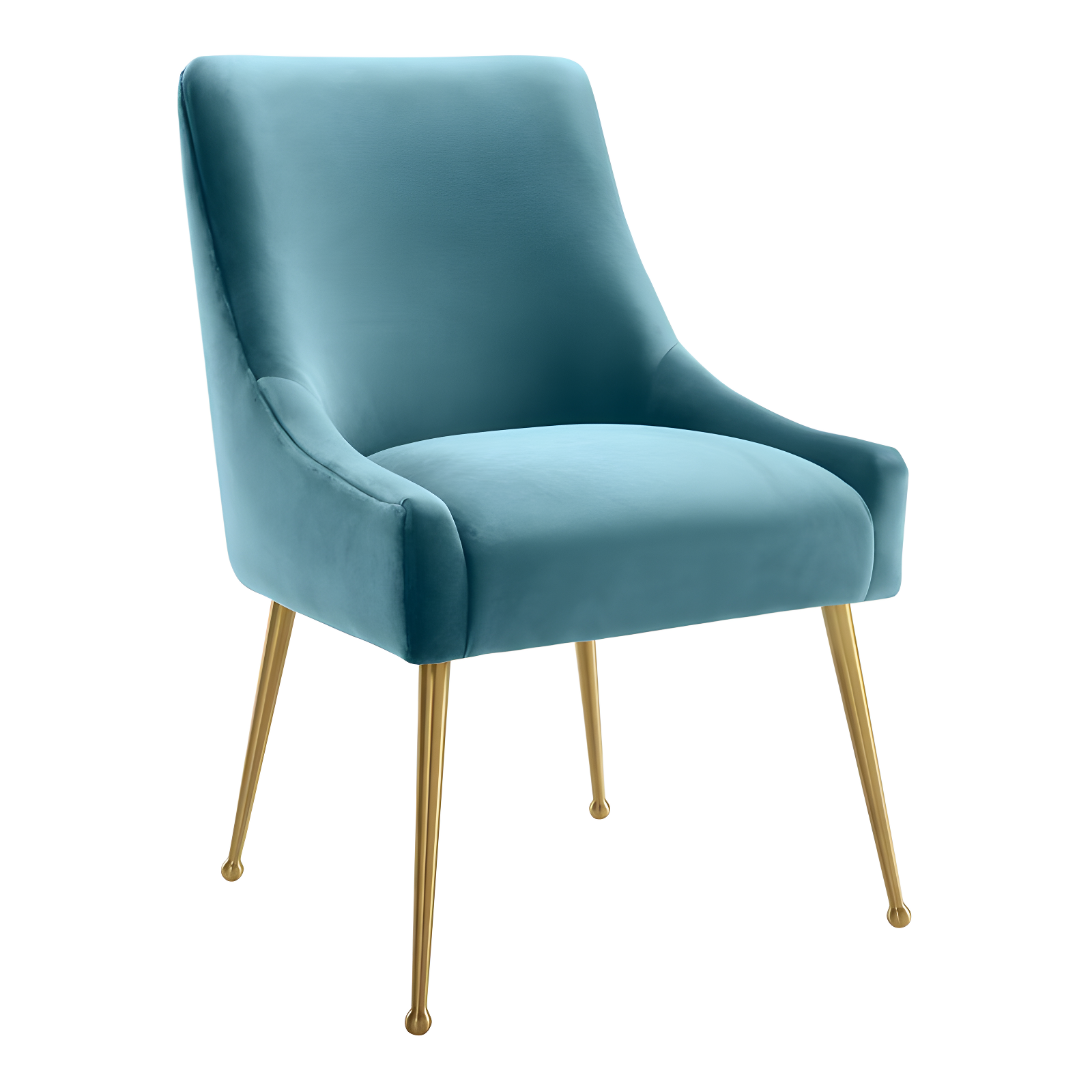 Beatrix 19'' H Velvet Upholstered Metal Parsons Chair