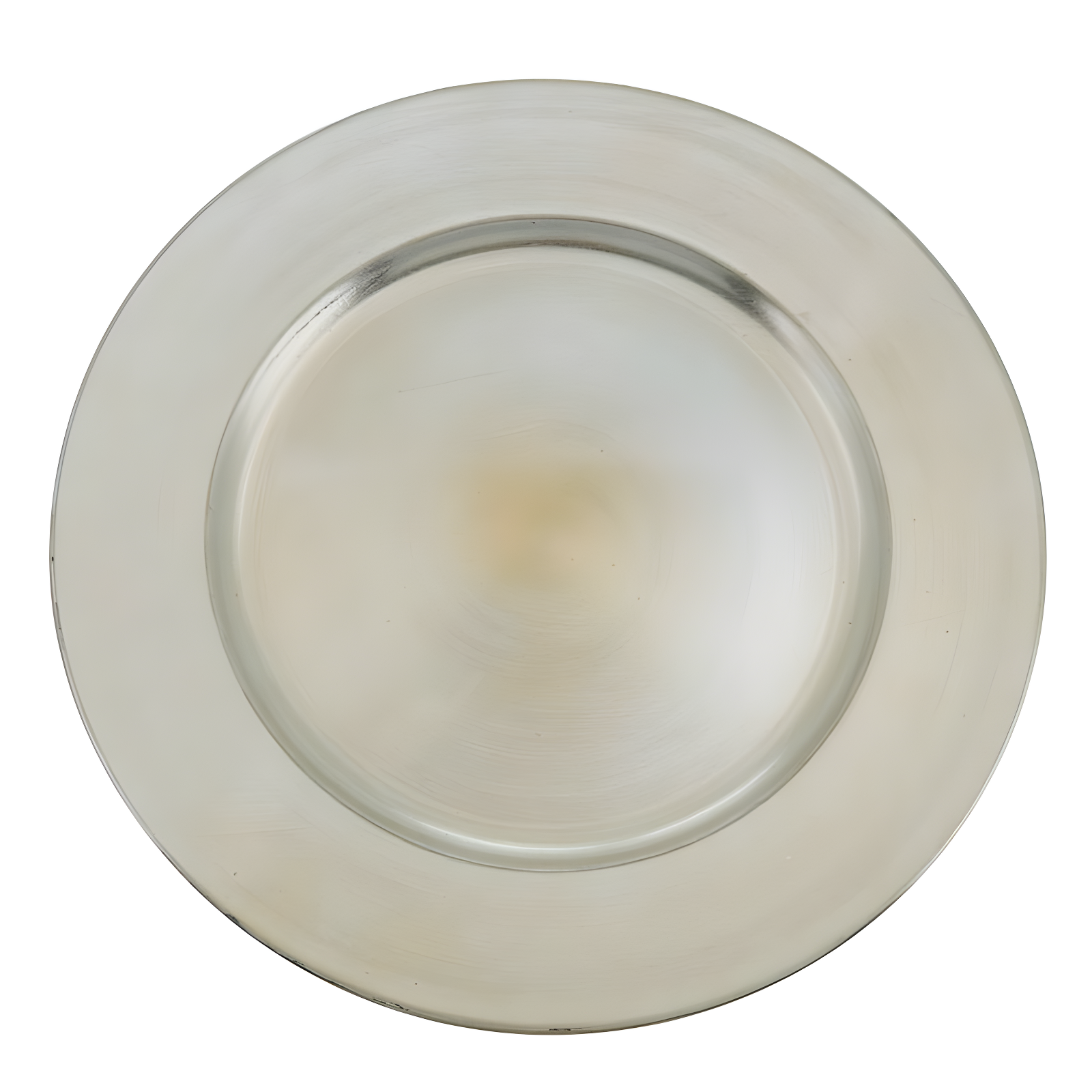 Saro Lifestyle Classic Solid Color Charger Plates, Platinum, 13" Round